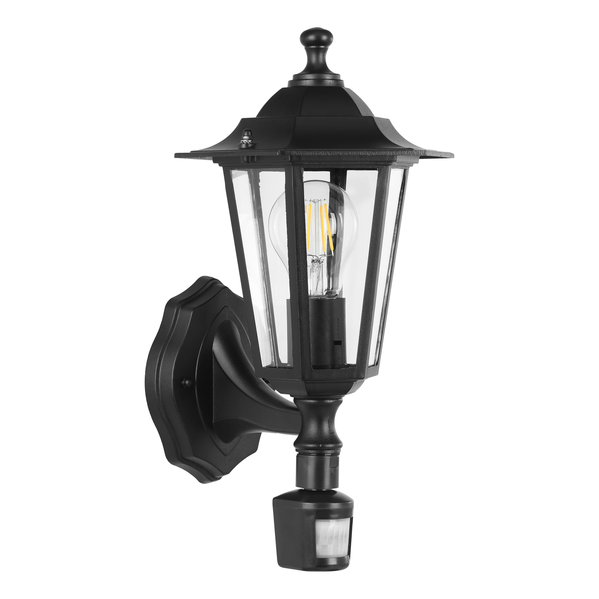 Aplica Exterior Tip Felinar cu Senzor LATERNA 4 Black 36CM NEAGRA / APLICA PERETE Wall Light Fixtures