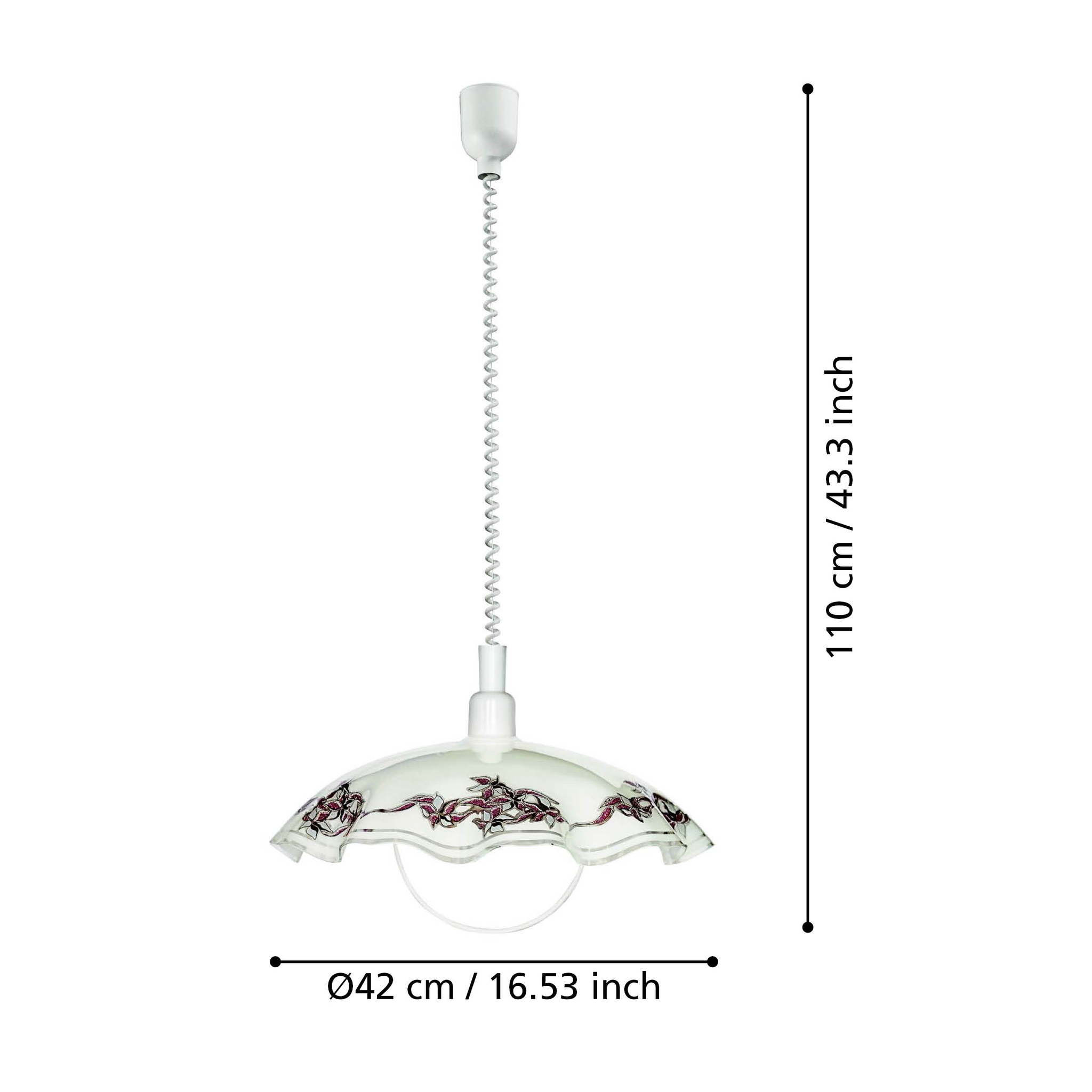 Pendul Vintage VETRO White 110CM