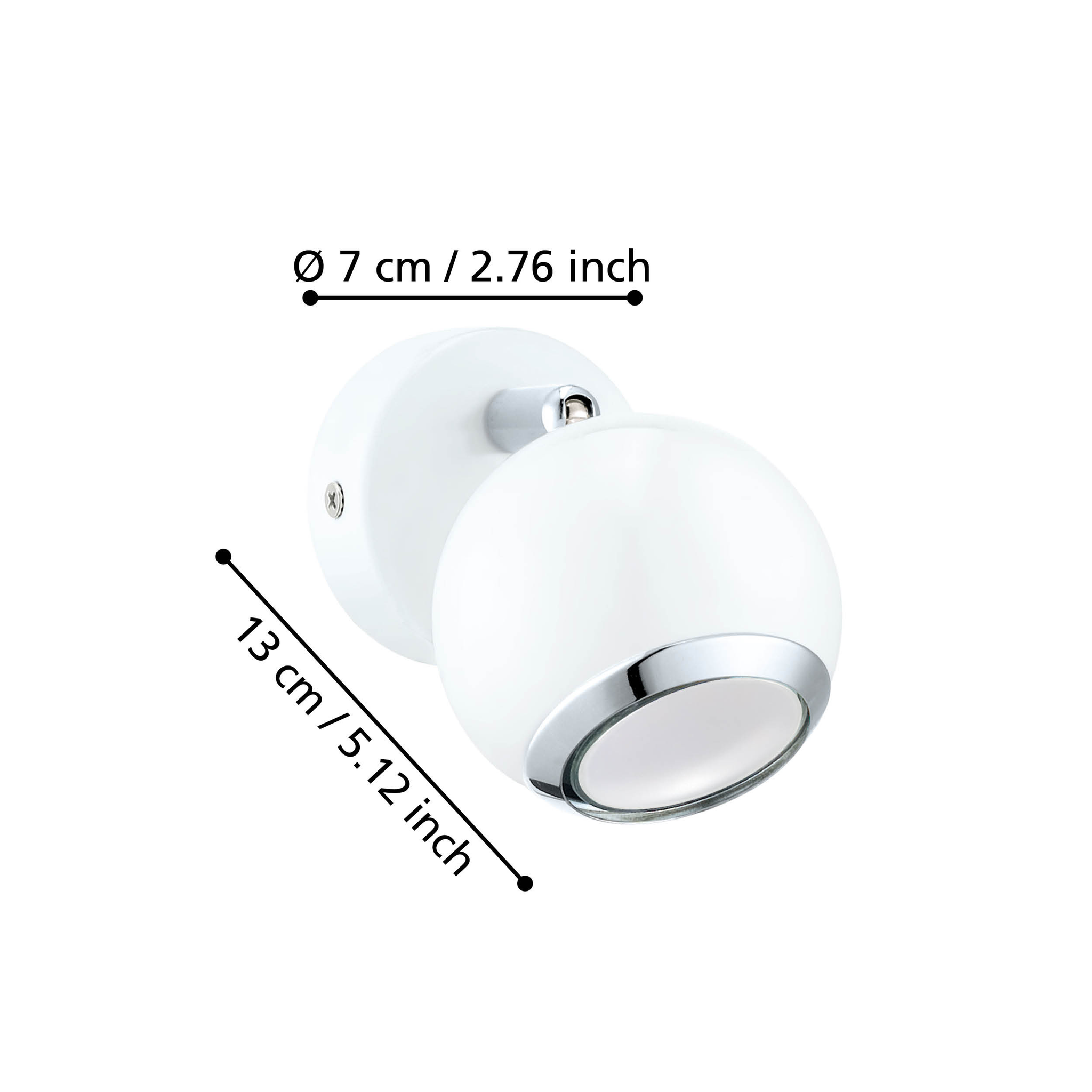 Spot Aplicat Mobil White & Chrome BIMEDA SPOT LED APLICAT / ALBA led ceiling light