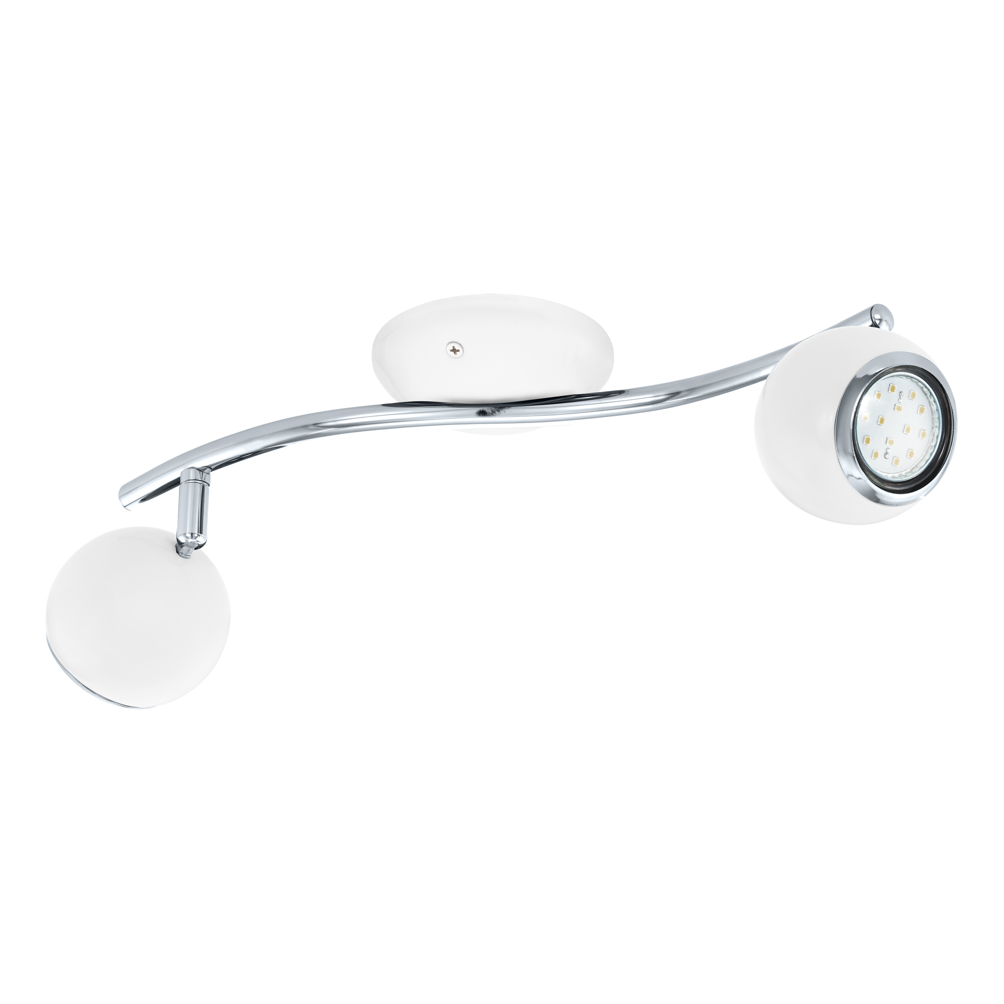 Lustra BIMEDA cu 2 Spoturi White & Silver 36CM 36.5CM Chandeliers