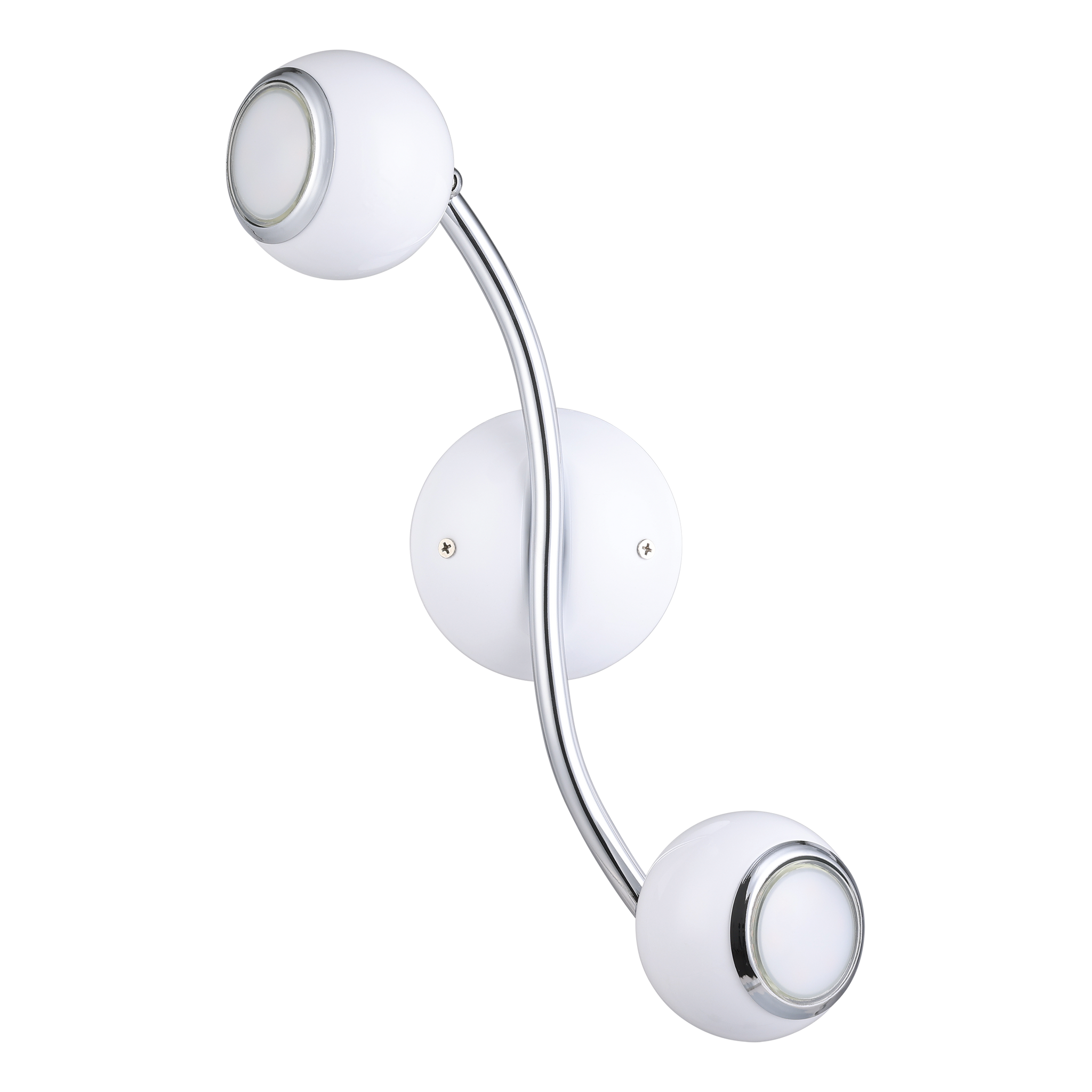 Lustra BIMEDA cu 2 Spoturi White & Silver 36CM 36.5CM Chandeliers