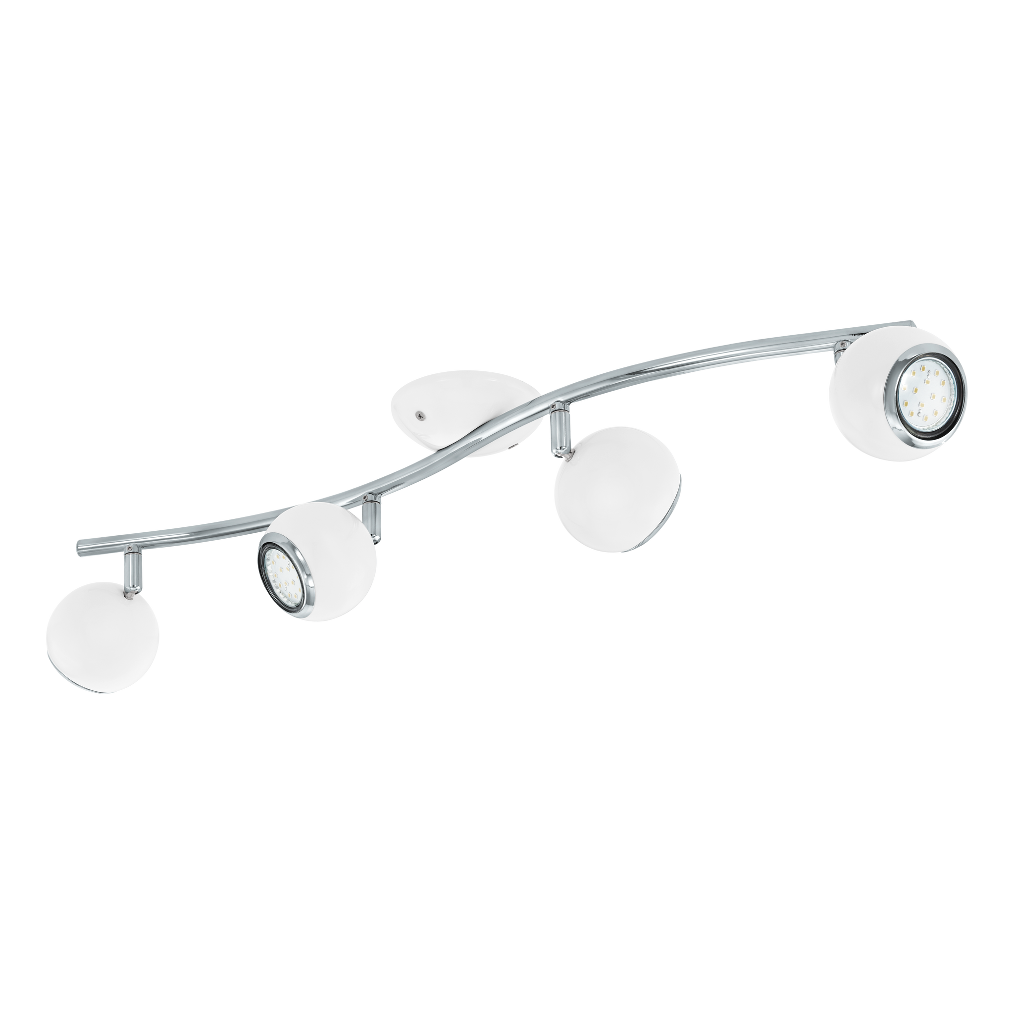 Lustra BIMEDA cu 4 Spoturi White & Silver 64CM 64CM Chandeliers