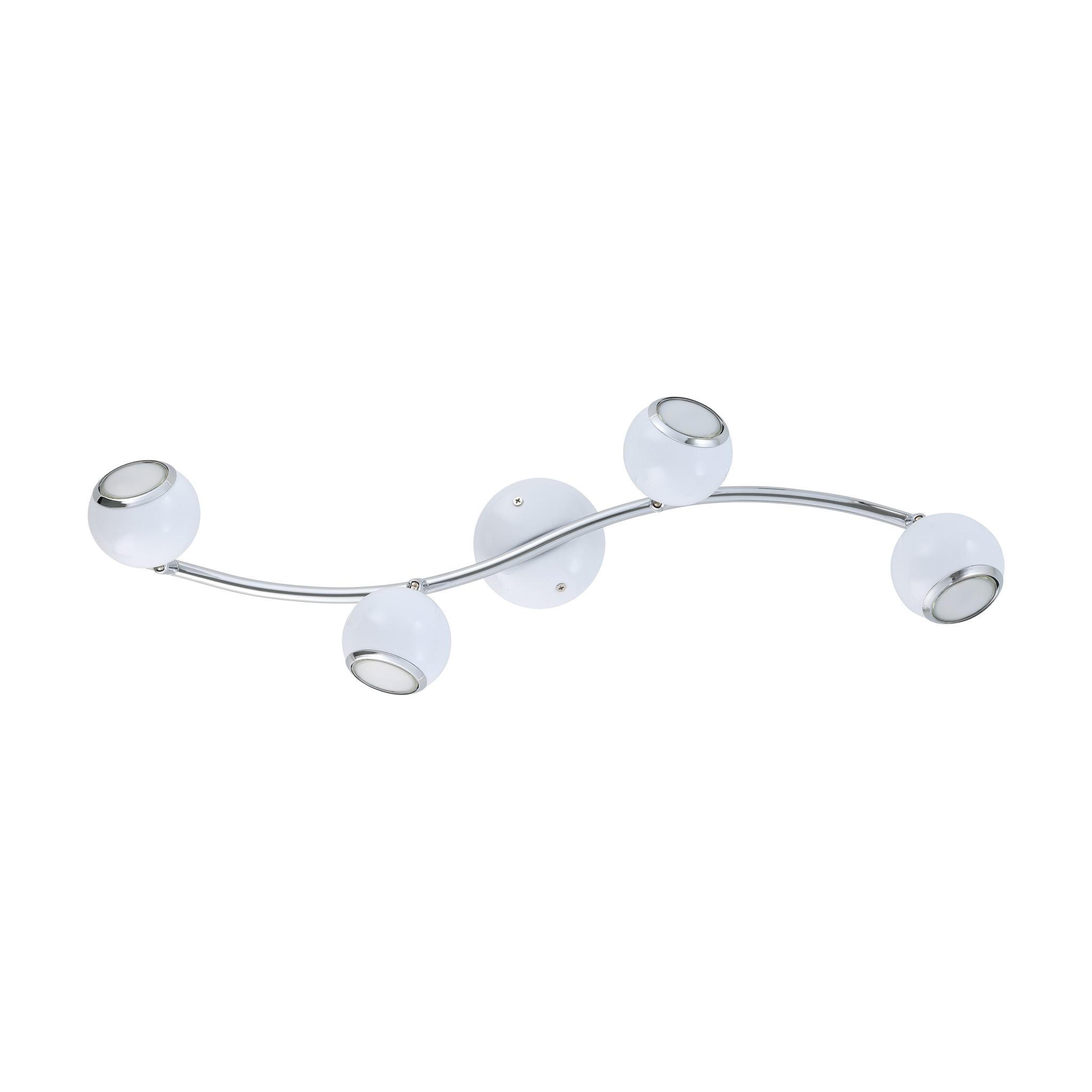 Lustra BIMEDA cu 4 Spoturi White & Silver 64CM 64CM Chandeliers