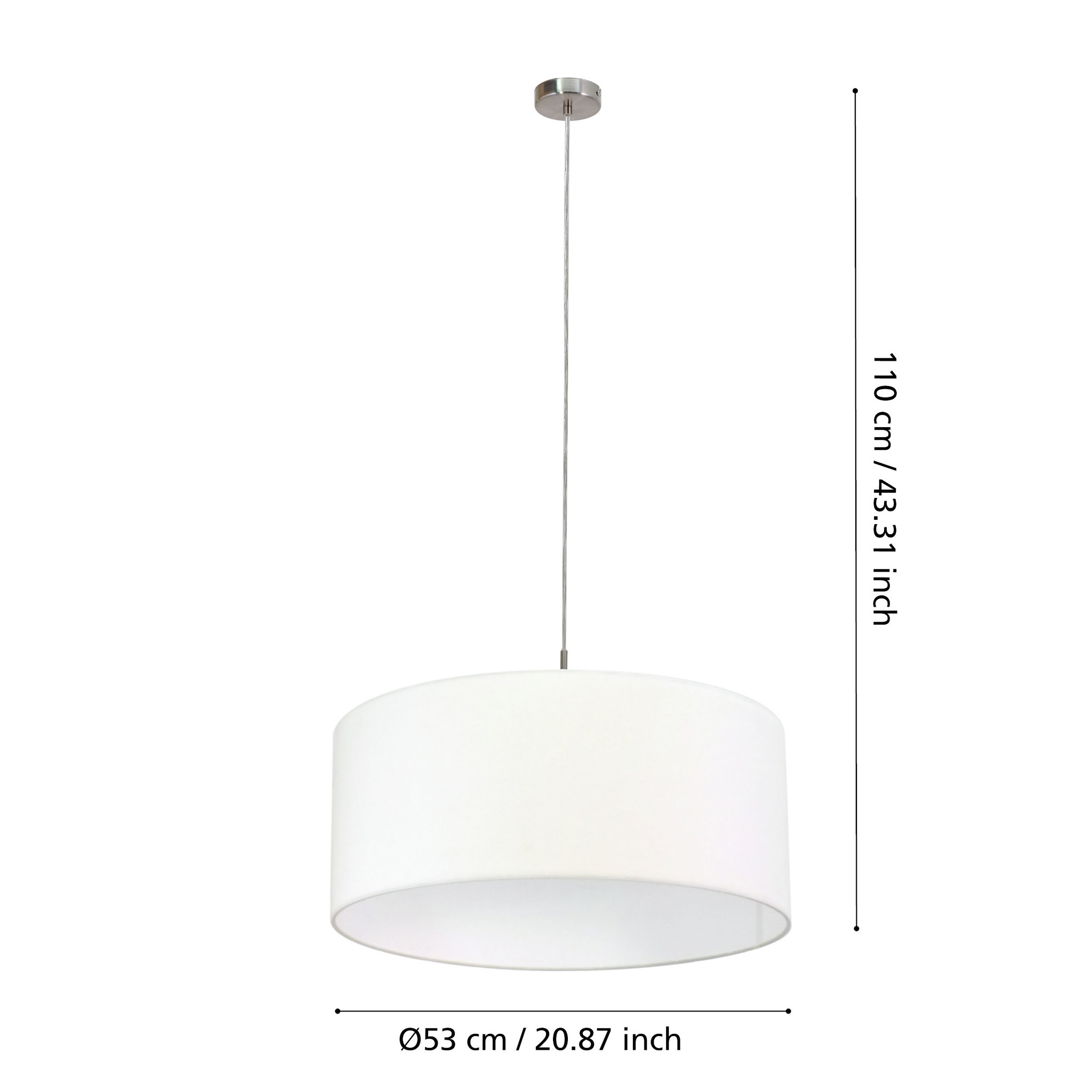 Pendul PASTERI White & Silver 110CM ALBA / SUSPENDATE Lighting Fixtures