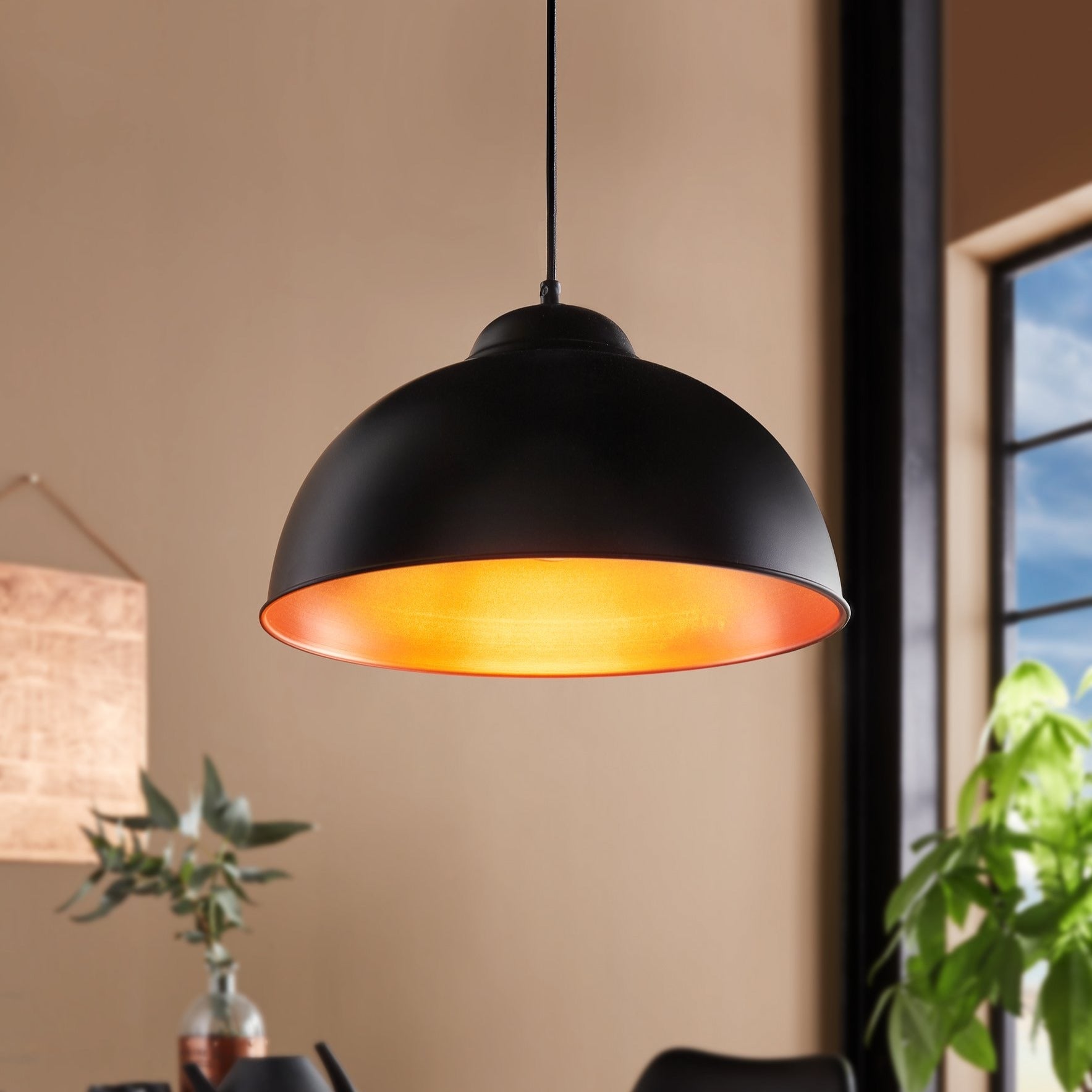 Pendul TRURO 2 Black & Gold 110CM Eglo NEAGRA / ABAJUR Lighting Fixtures