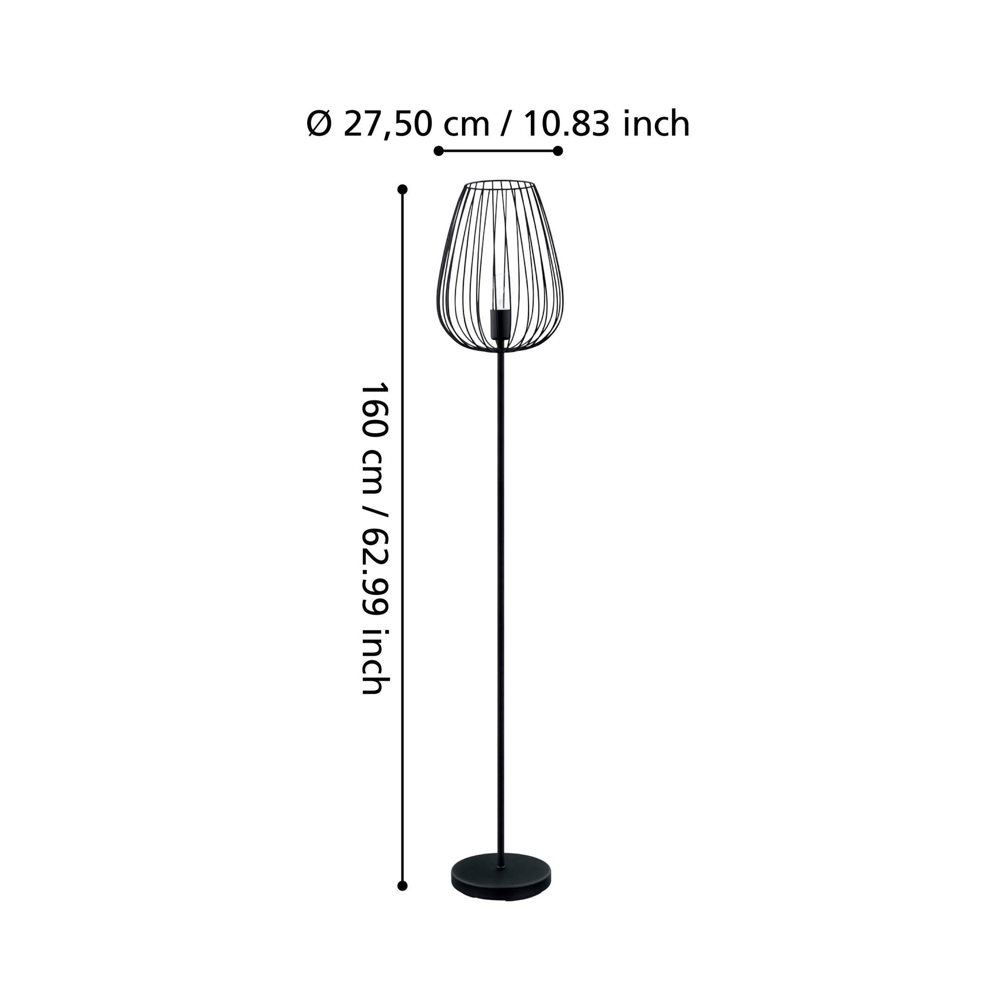 Lampadar NEWTOWN Black 160CM Eglo