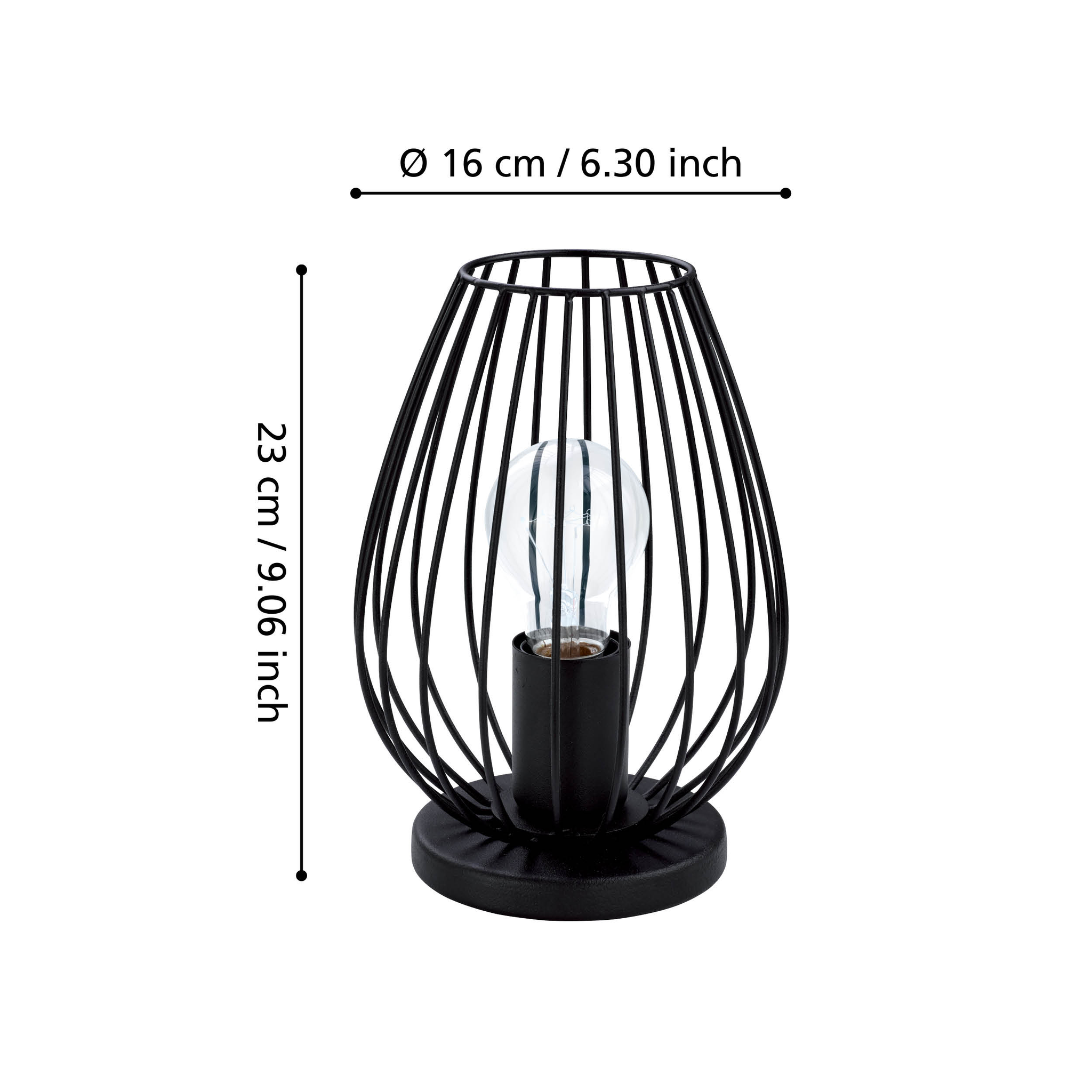 Veioza Decorativa NEWTOWN Black Ø16CM