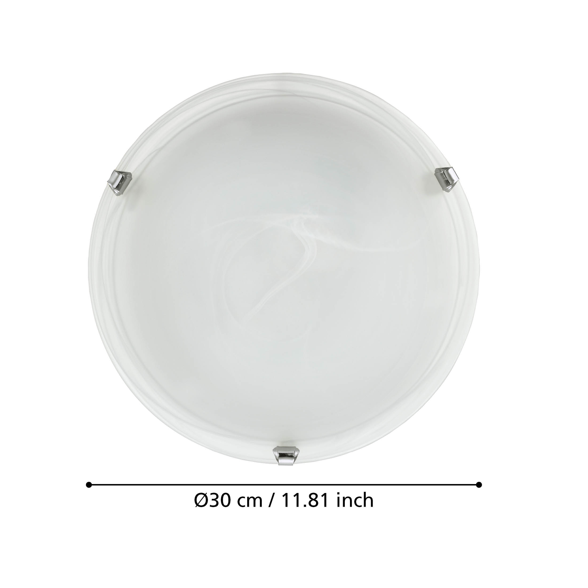 Plafoniera SALOME White & Silver Rotunda 30CM APLICA PERETE / TAVAN / 30CM led ceiling light