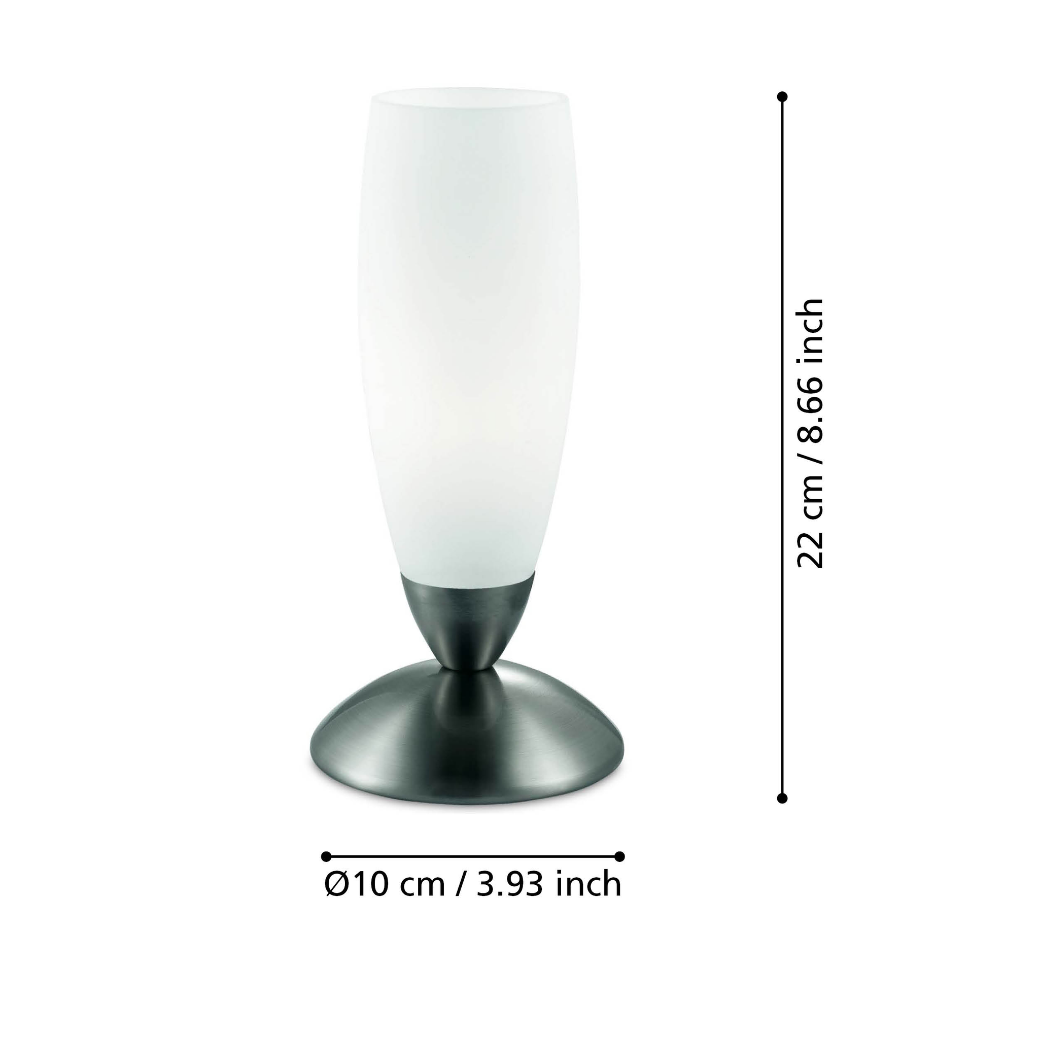 Veioza Decorativa SLIM Silver & White 22CM VEIOZA DECORATIVA desk lamp