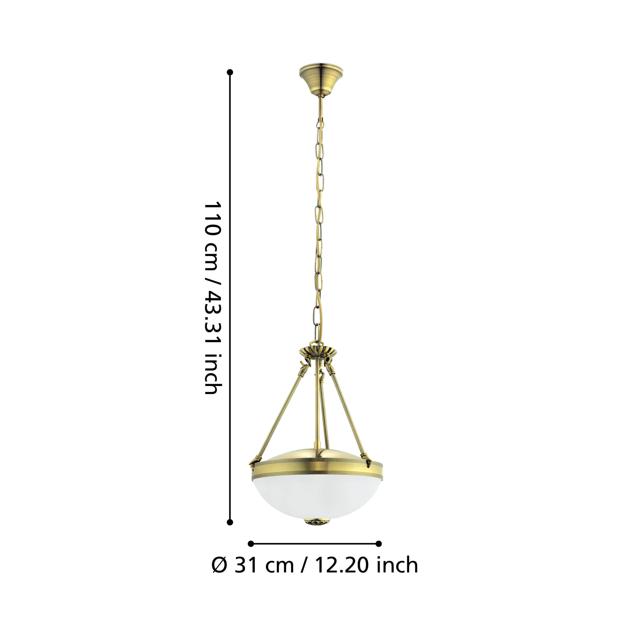 Pendul Vintage SAVOY Bronze 110x31CM BRONZ / VINTAGE SI RETRO DESIGN Lighting Fixtures