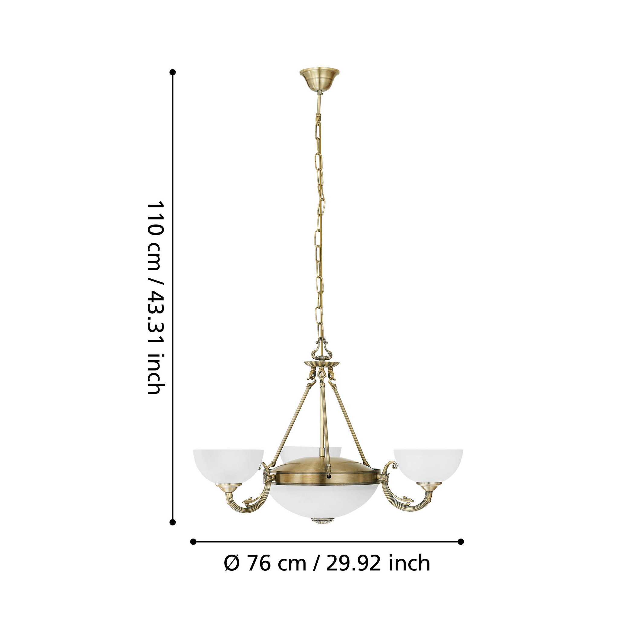 Lustra Vintage Maxi SAVOY Bronze 110x74CM BRONZ / VINTAGE SI RETRO DESIGN Lighting Fixtures