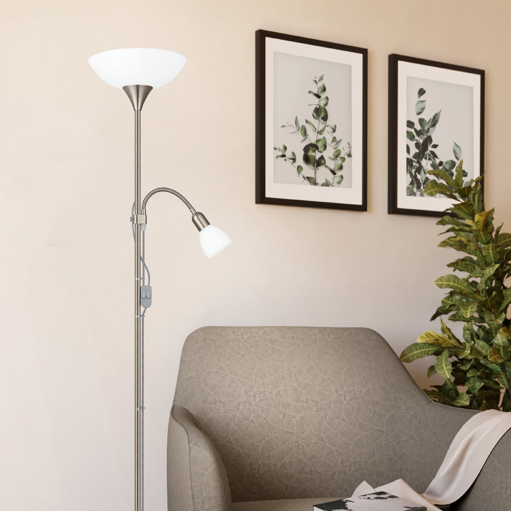 Lampadar UP 2 Silver 176.5CM Eglo