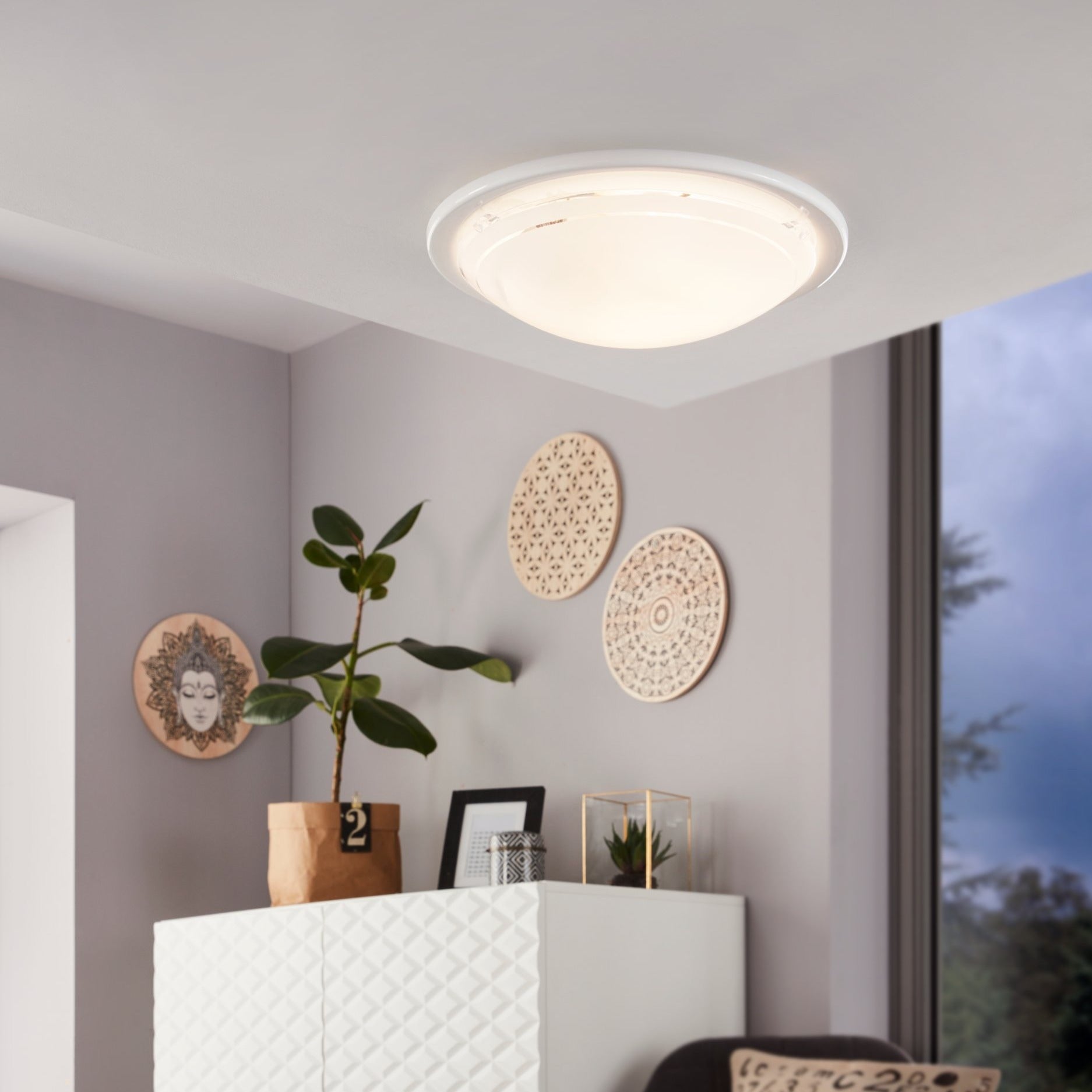 Plafoniera PLANET 1 White Rotunda 29CM APLICA PERETE / TAVAN / 29CM led ceiling light