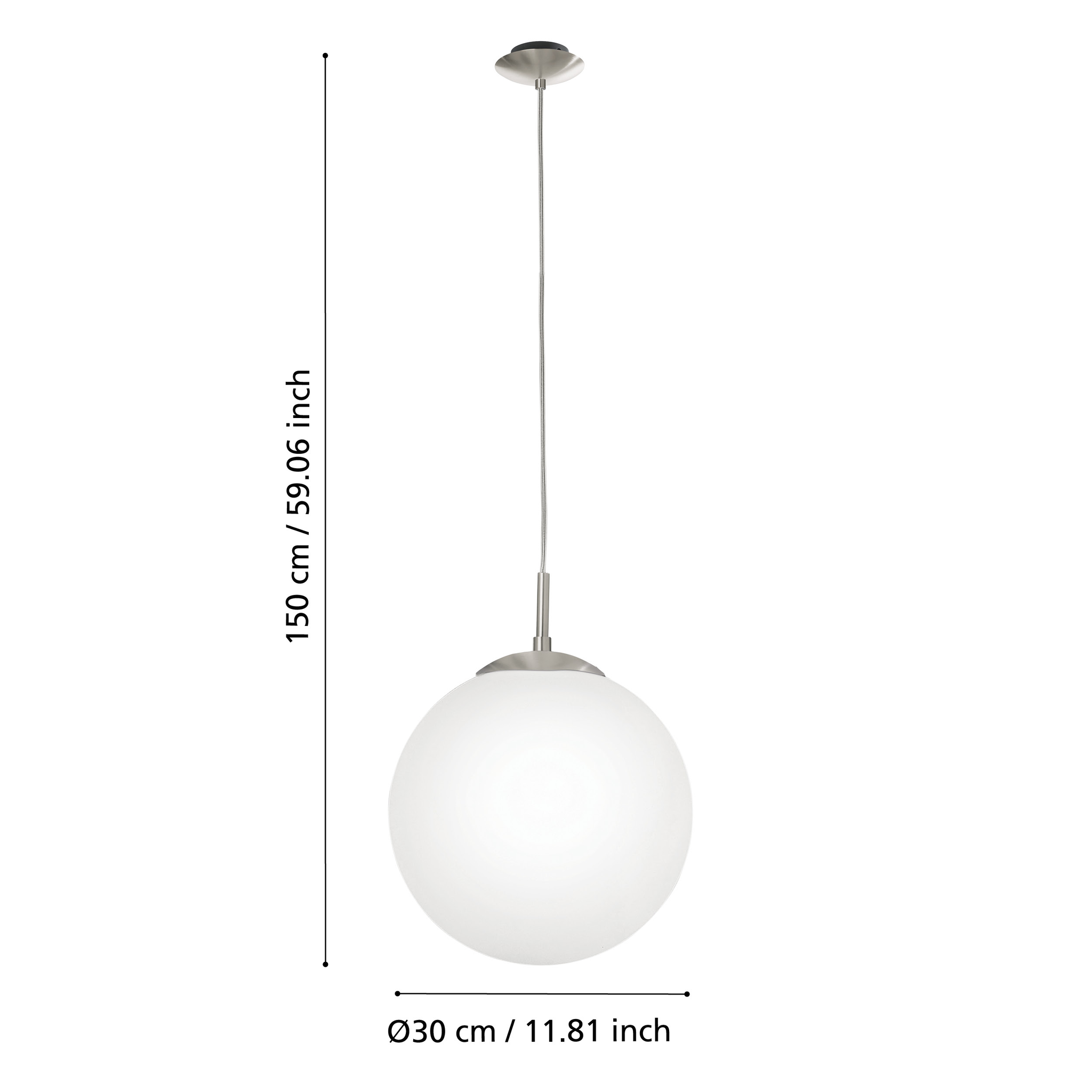 Pendul RONDO White & Silver 110x30CM