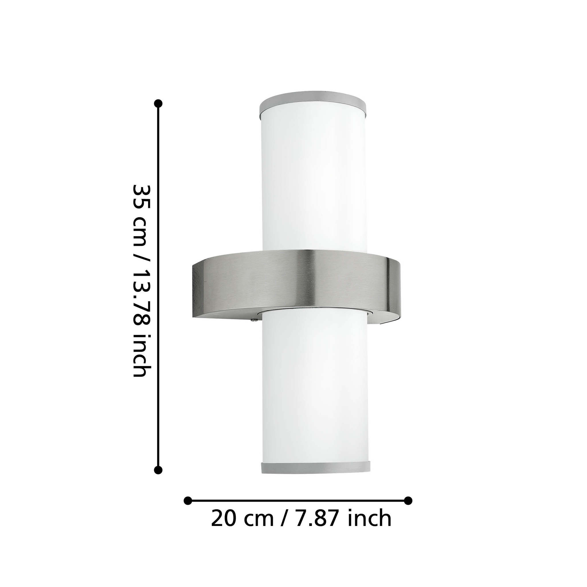 Aplica Exterior BEVERLY Silver & White 35CM ARGINTIE / APLICA PERETE Wall Light Fixtures