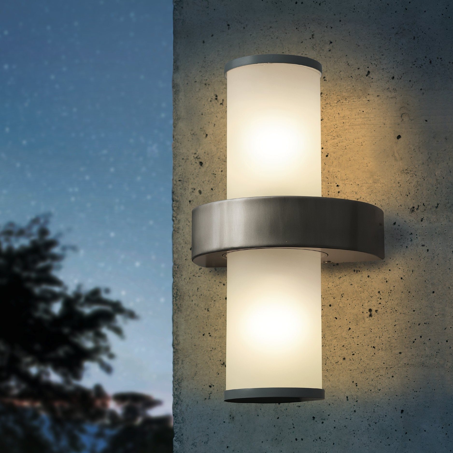 Aplica Exterior BEVERLY Silver & White 35CM ARGINTIE / APLICA PERETE Wall Light Fixtures