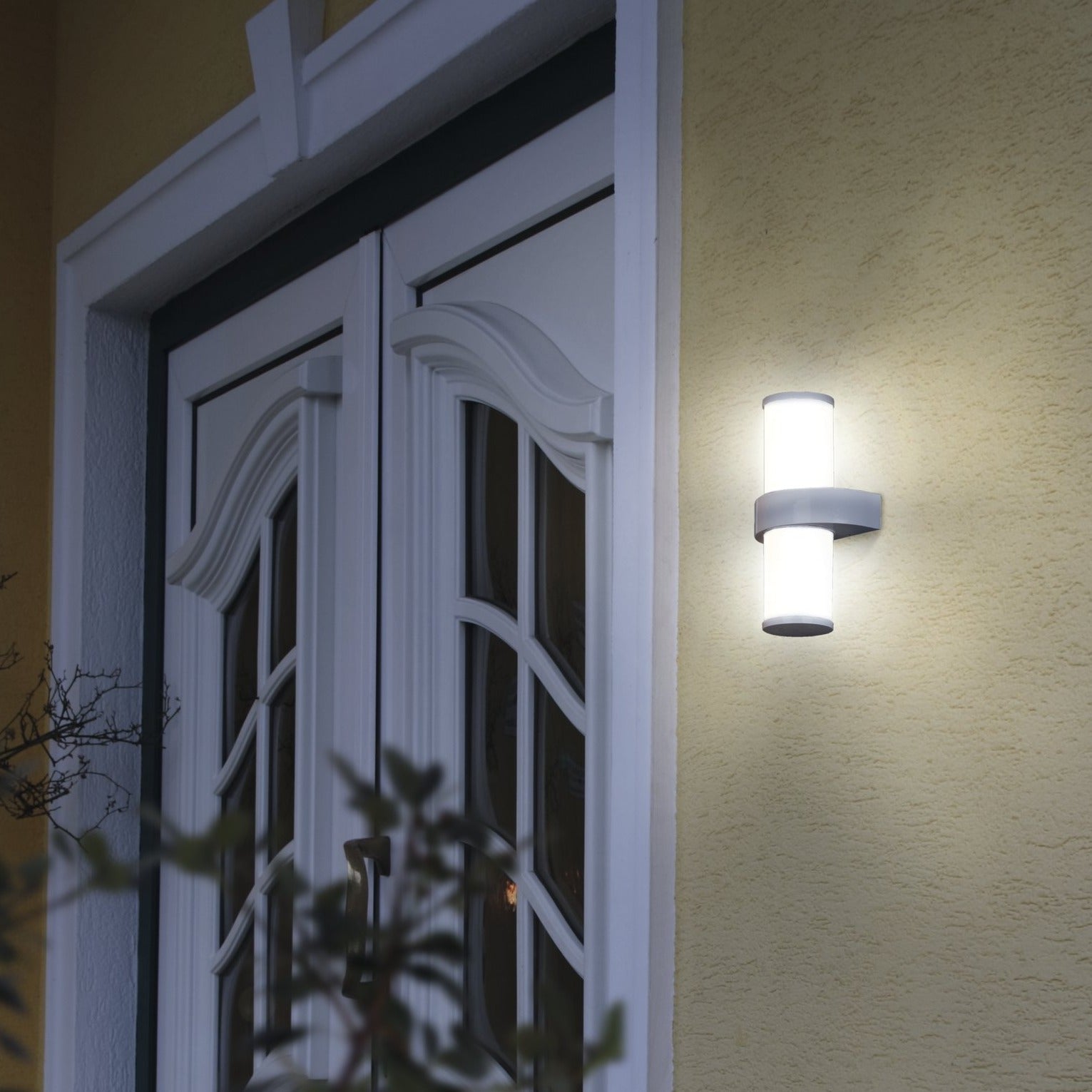 Aplica Exterior BEVERLY Silver & White 35CM ARGINTIE / APLICA PERETE Wall Light Fixtures