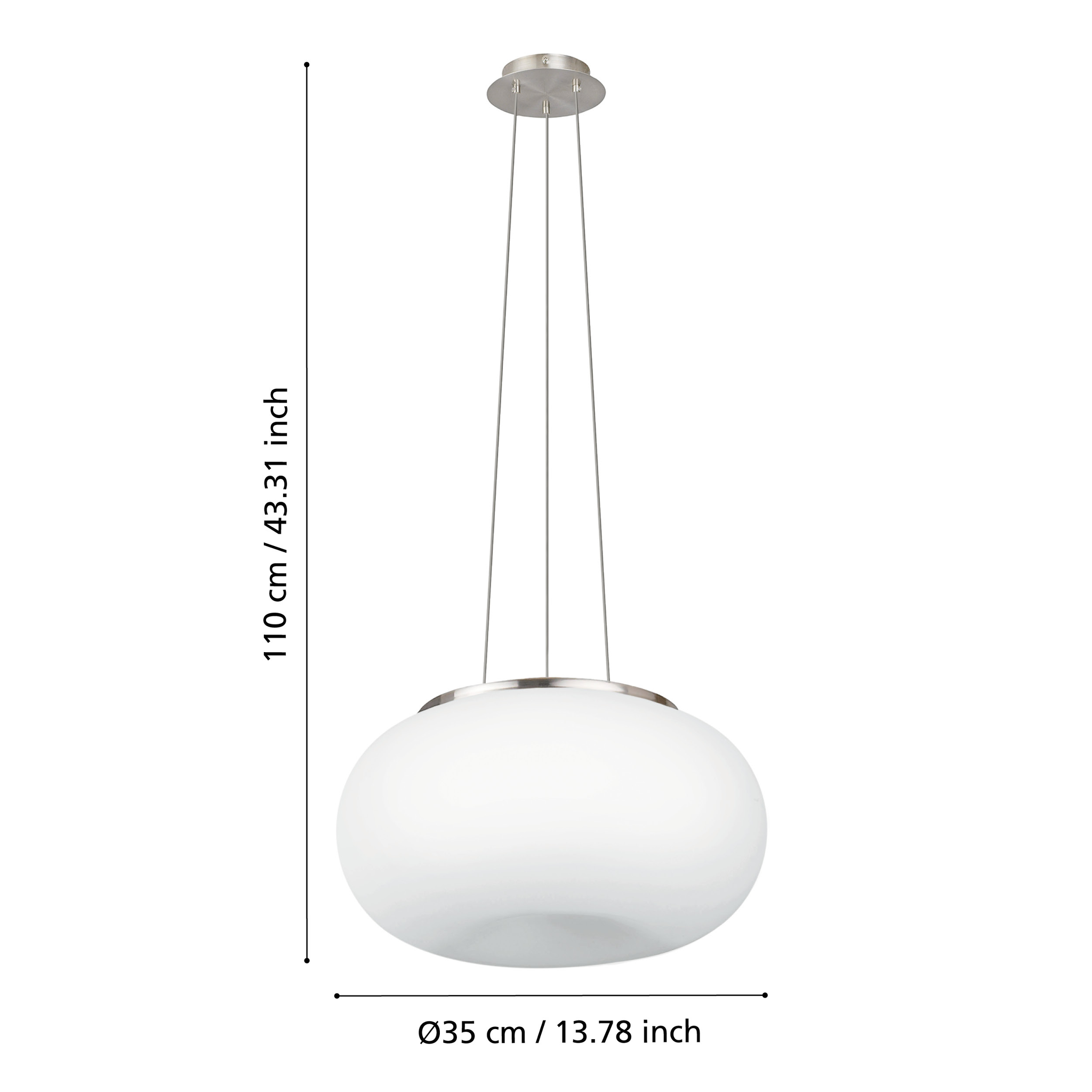 Lustra Suspendata OPTICA White Ø45CM Eglo