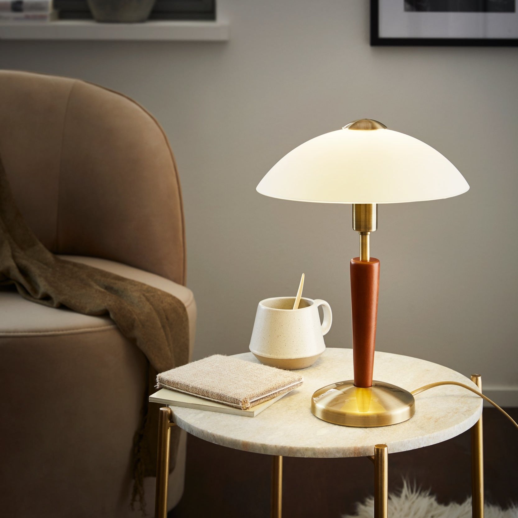 Veioza SOLO 1 Brown & White Eglo