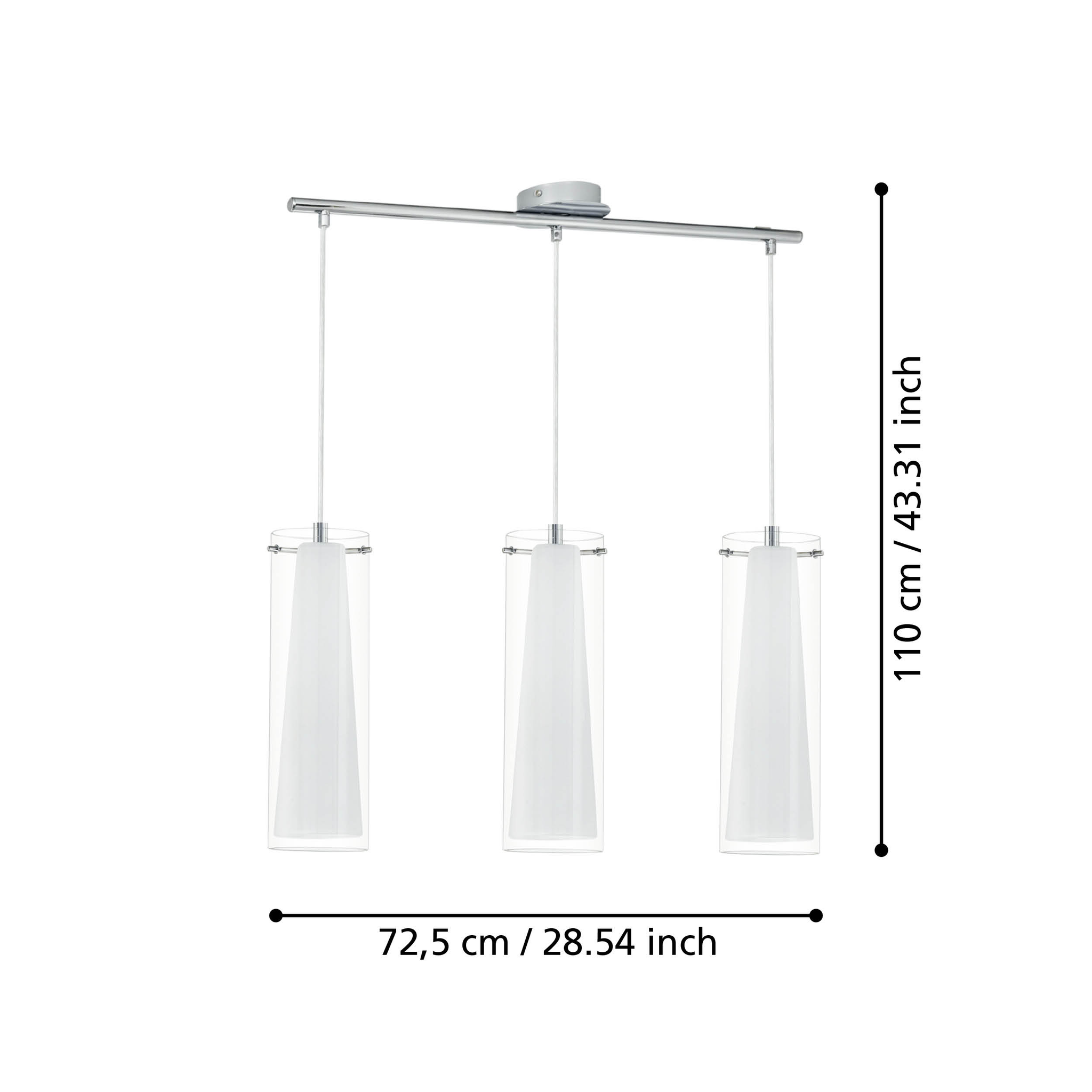 Lustra Suspendata PINTO Silver 110CM ARGINTIE / VINTAGE SI RETRO DESIGN / 110CM Chandeliers