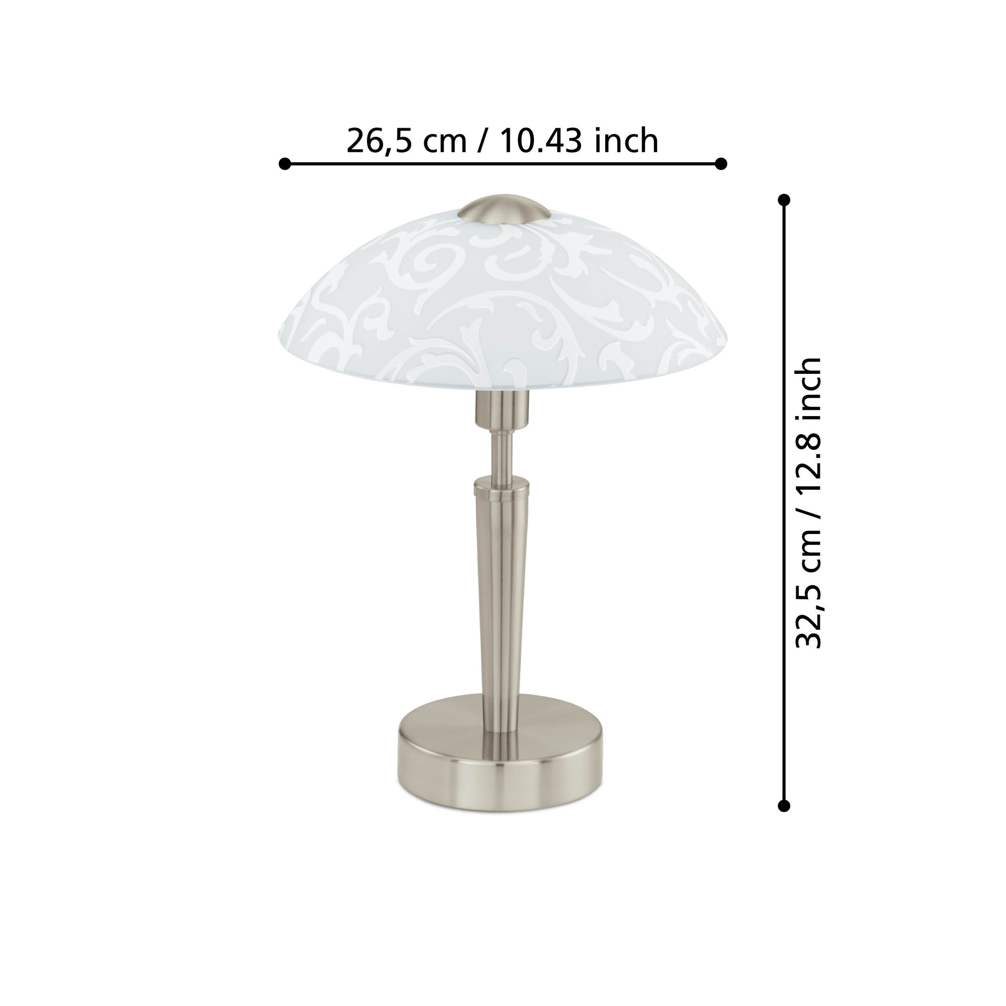 Veioza Decorativa Dimabila SOLO Silver 32CM VEIOZA DECORATIVA desk lamp