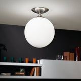 Lustra RONDO Abajur Mat White & Silver Eglo