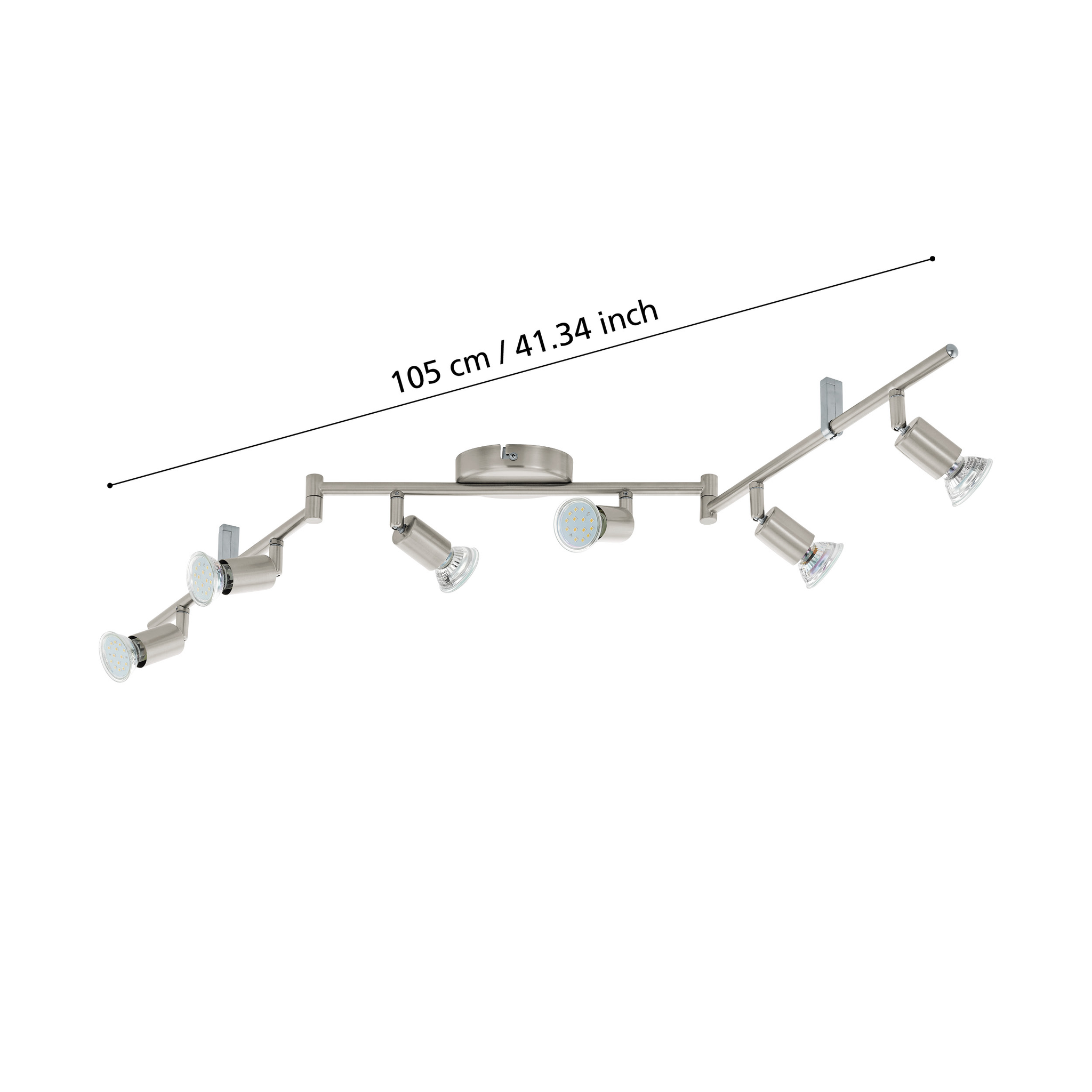 Lustra BUZZ-LED Reglabila Argintie 105cm 105CM / MINIMALIST DESIGN / ARGINTIE Lighting Fixtures