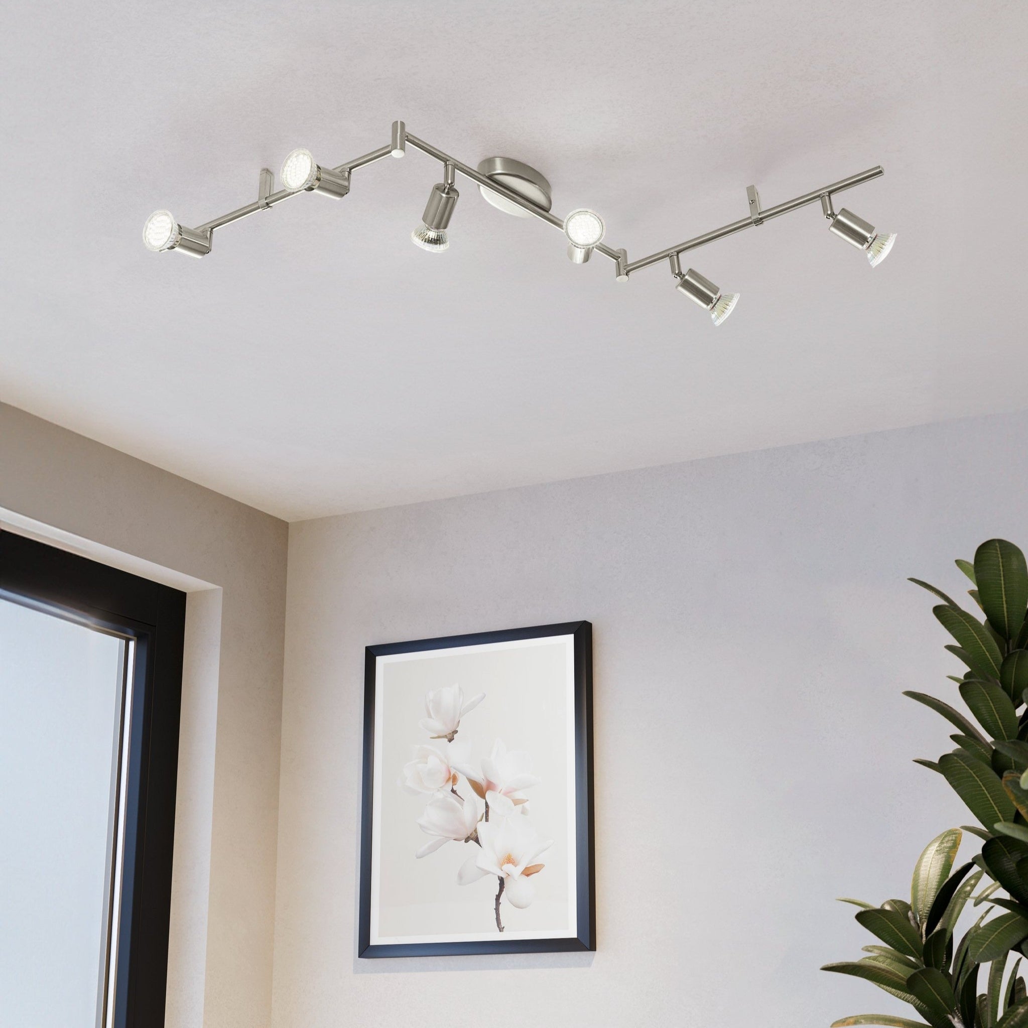 Lustra BUZZ-LED Reglabila Argintie 105cm 105CM / MINIMALIST DESIGN / ARGINTIE Lighting Fixtures