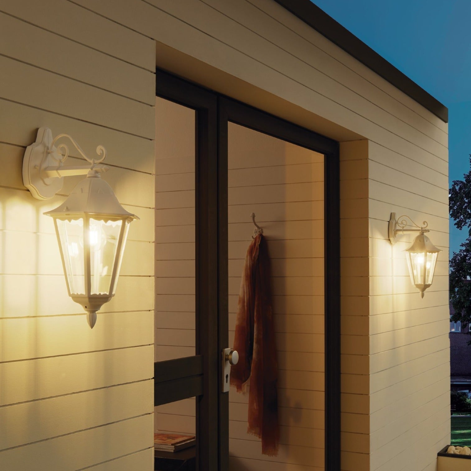 Aplica Exterior Tip Felinar NAVEDO White 47.5CM Eglo ALBA / APLICA PERETE Wall Light Fixtures