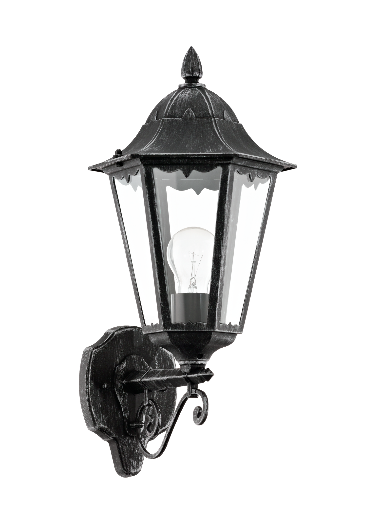 Aplica Exterior Tip Felinar NAVEDO Black & Silver 47CM NEAGRA / APLICA PERETE Wall Light Fixtures
