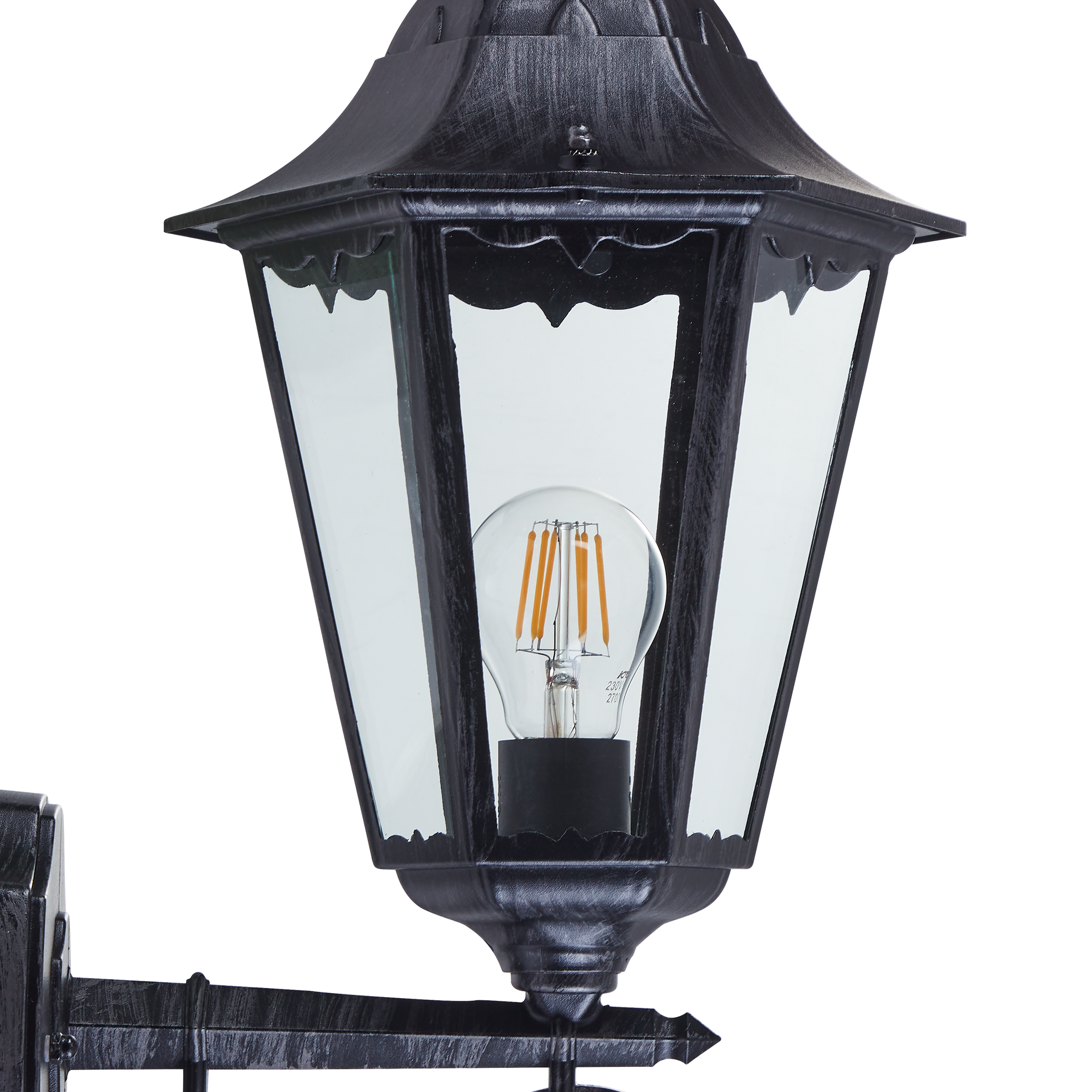 Aplica Exterior Tip Felinar NAVEDO Black & Silver 47CM NEAGRA / APLICA PERETE Wall Light Fixtures