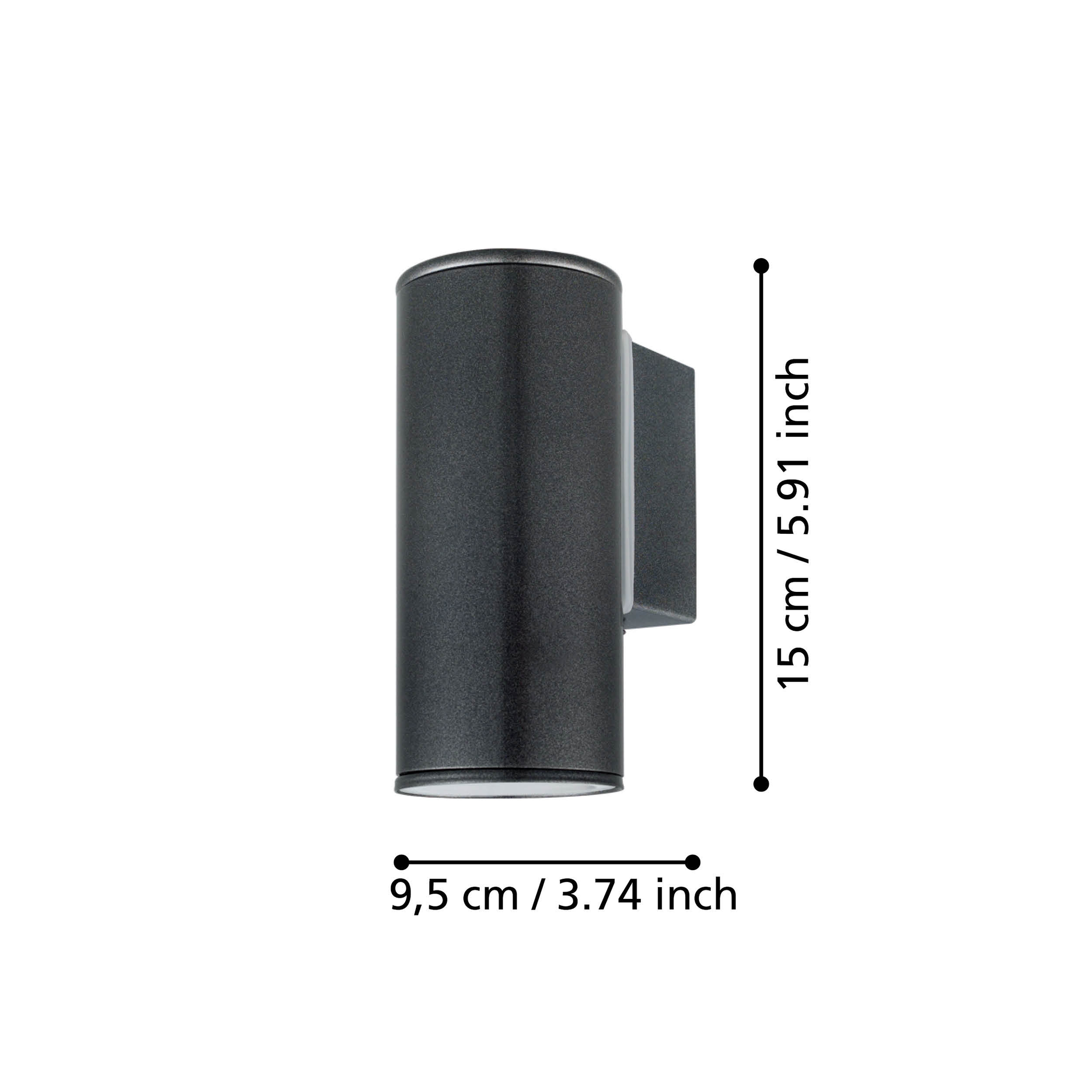 Aplica Exterior RIGA 65CM Black IP65