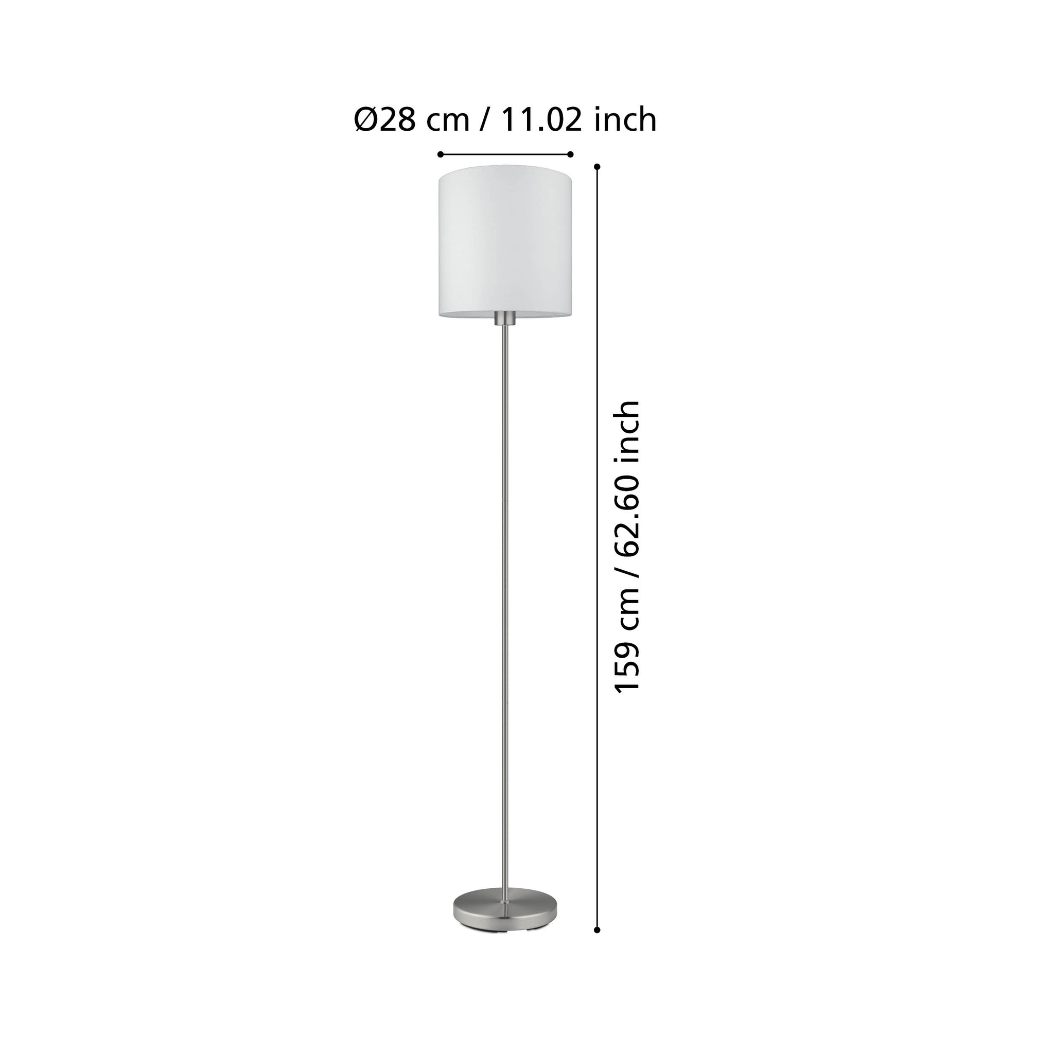 Lampadar PASTERI White & Silver 157.5CM Eglo