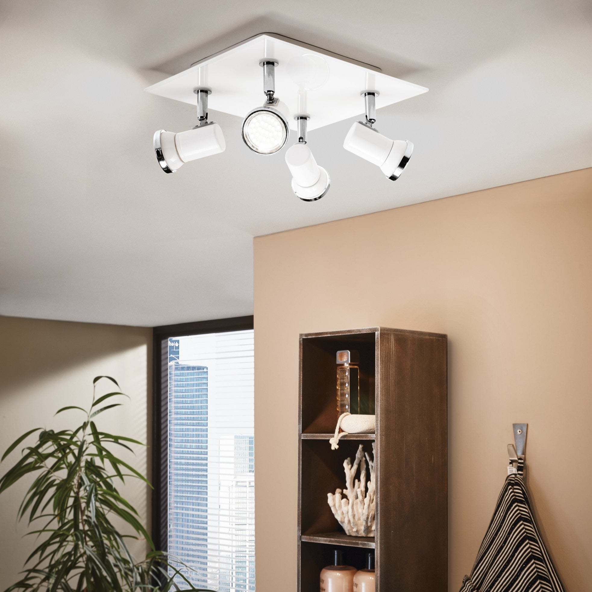 Lustra TAMARA 1 cu 4 Spoturi 26CM Eglo 26CM / APLICA PERETE / TAVAN Chandeliers