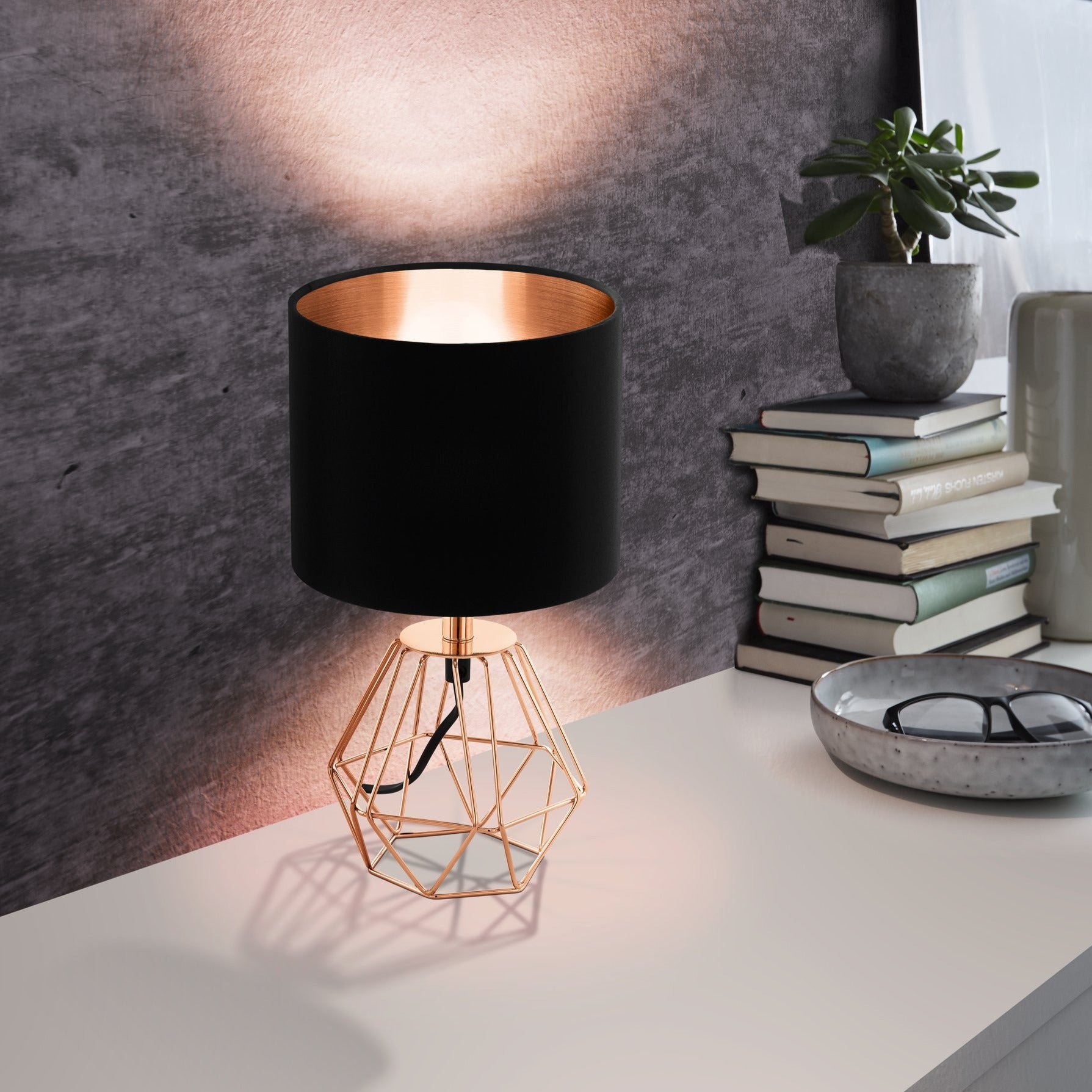 Veioza Decorativa CARLTON 2 Black & Gold 30.5CM VEIOZA DECORATIVA desk lamp