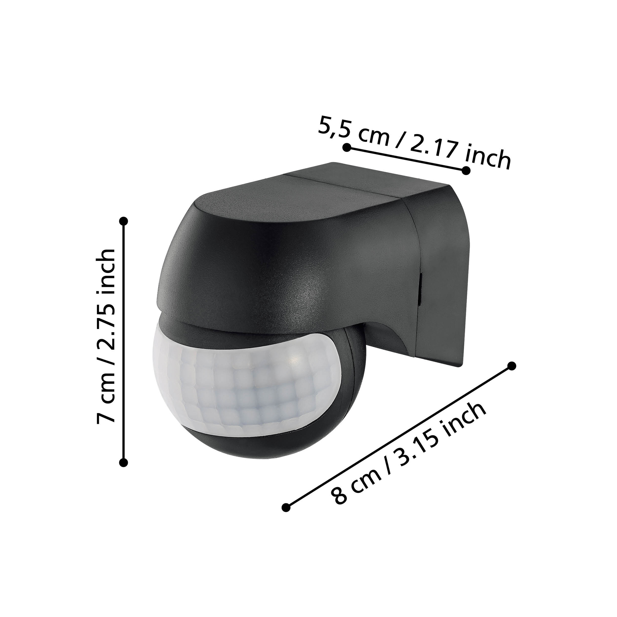 Senzor Miscare Reglabil DETECT ME 1 Black 180 grade