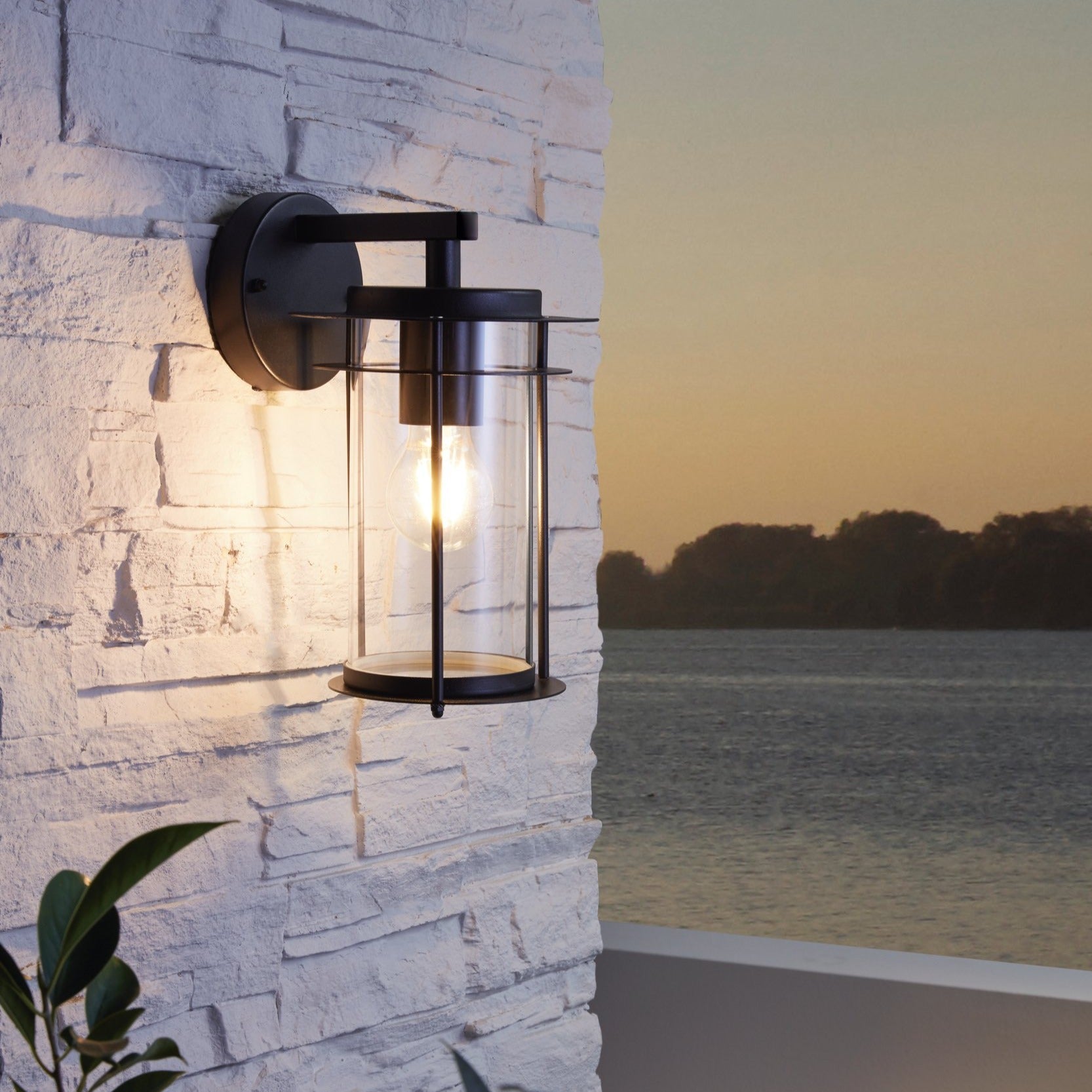 Aplica Exterior Tip Felinar VALDEO Black Eglo NEAGRA / APLICA PERETE Wall Light Fixtures