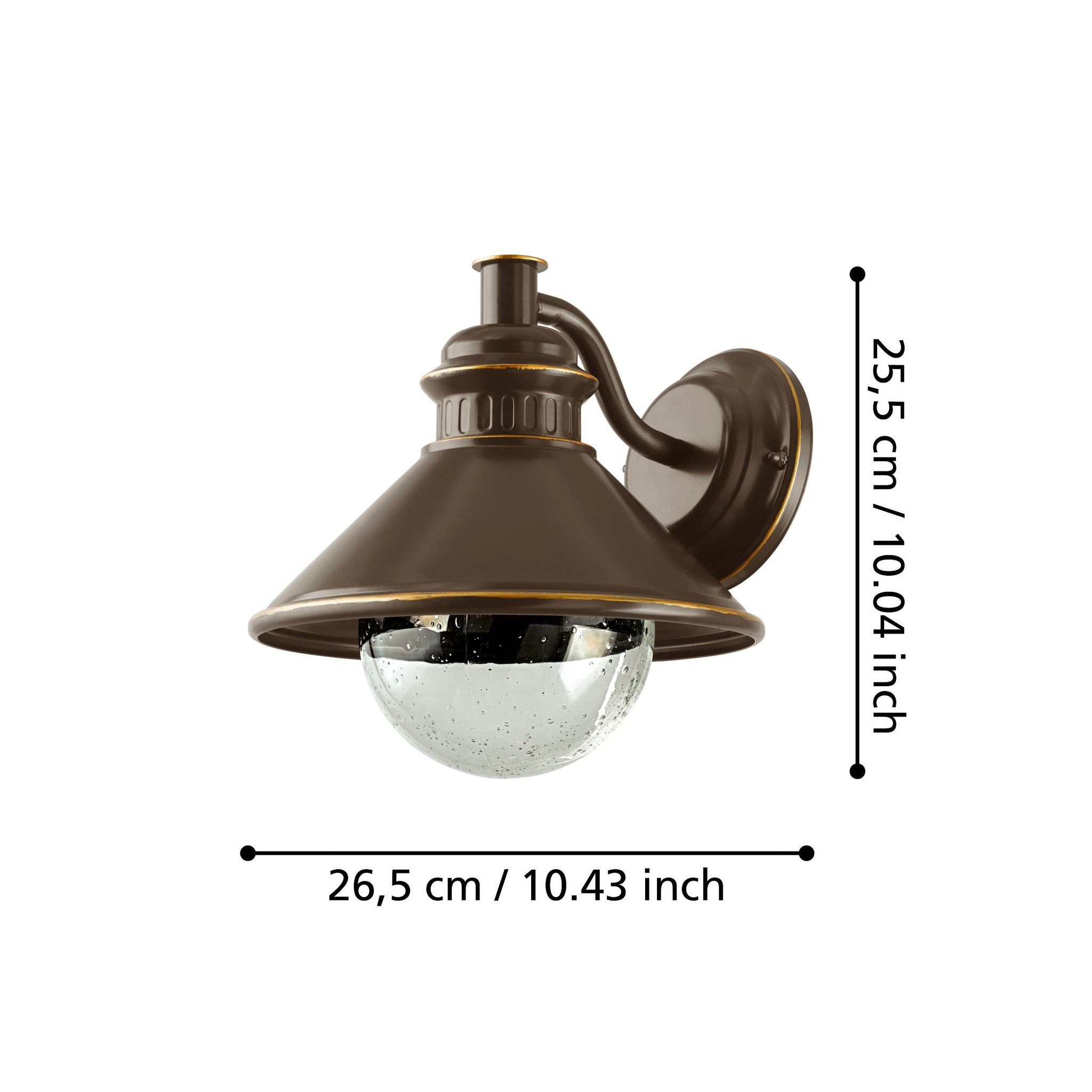 Aplica Exterior ALBACETE Brown Eglo MARO / APLICA PERETE Wall Light Fixtures