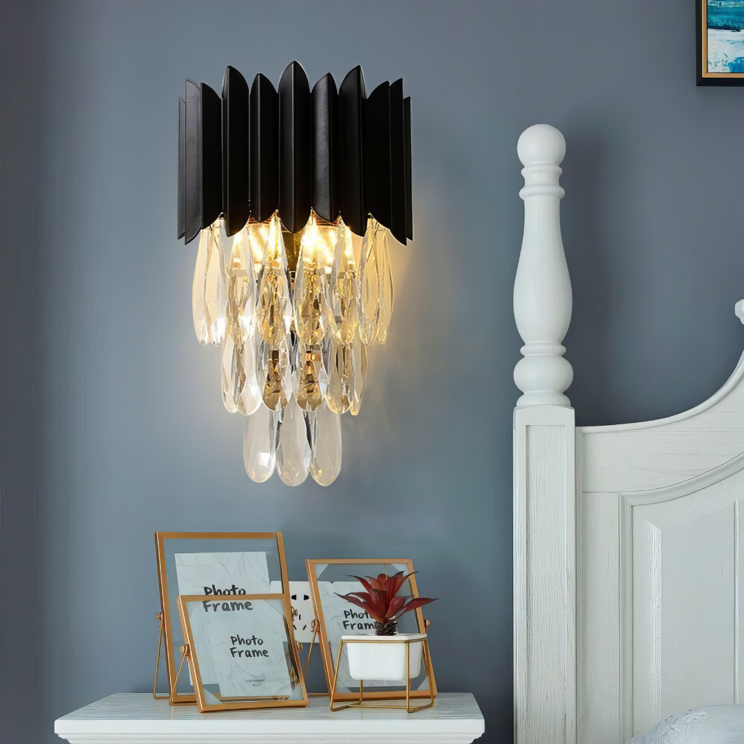 Aplica Cristal 2xE14 Black Extravaganza NEAGRA / CRISTAL / APLICA PERETE Wall Light Fixtures
