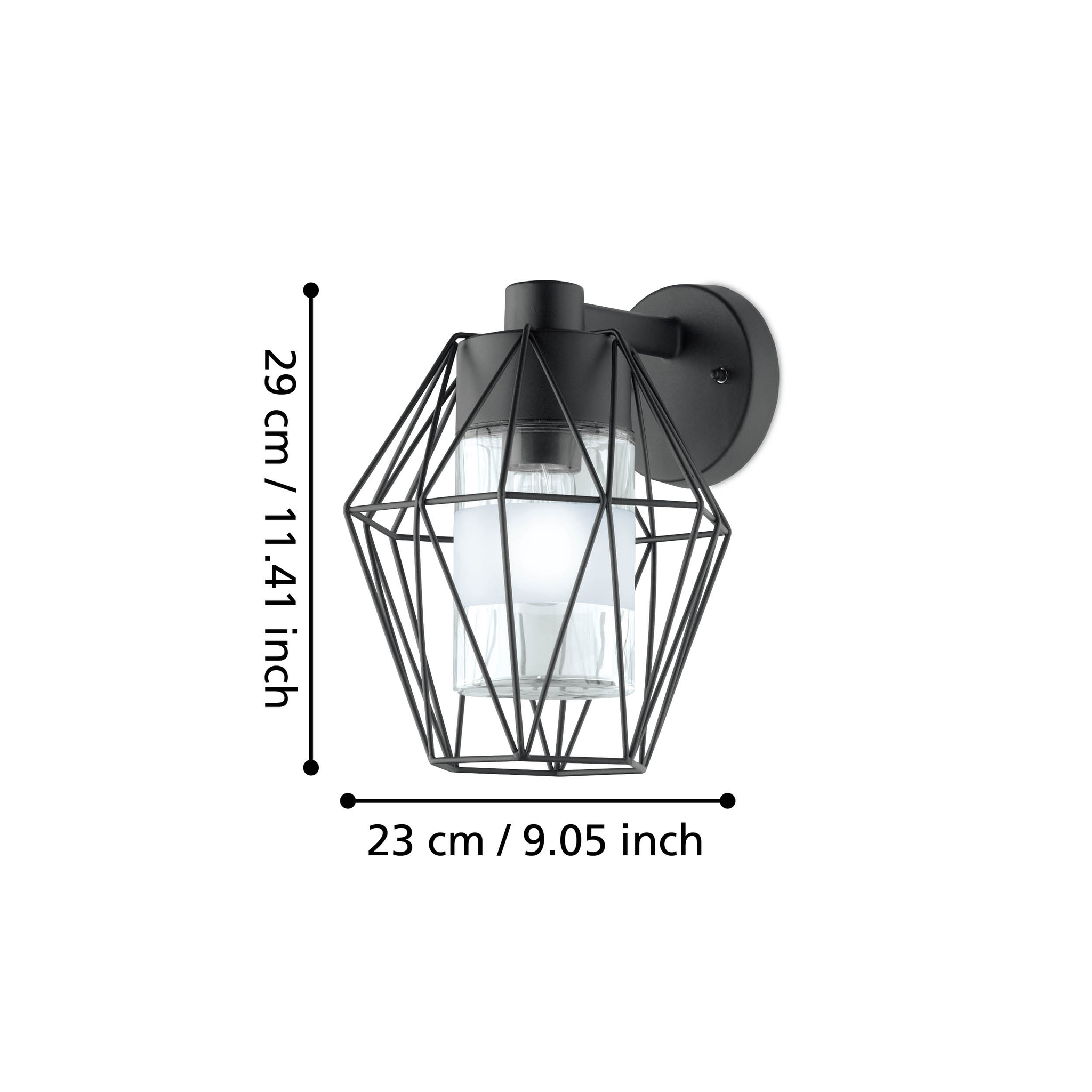 Aplica CANOVE Black 23CM EGLO