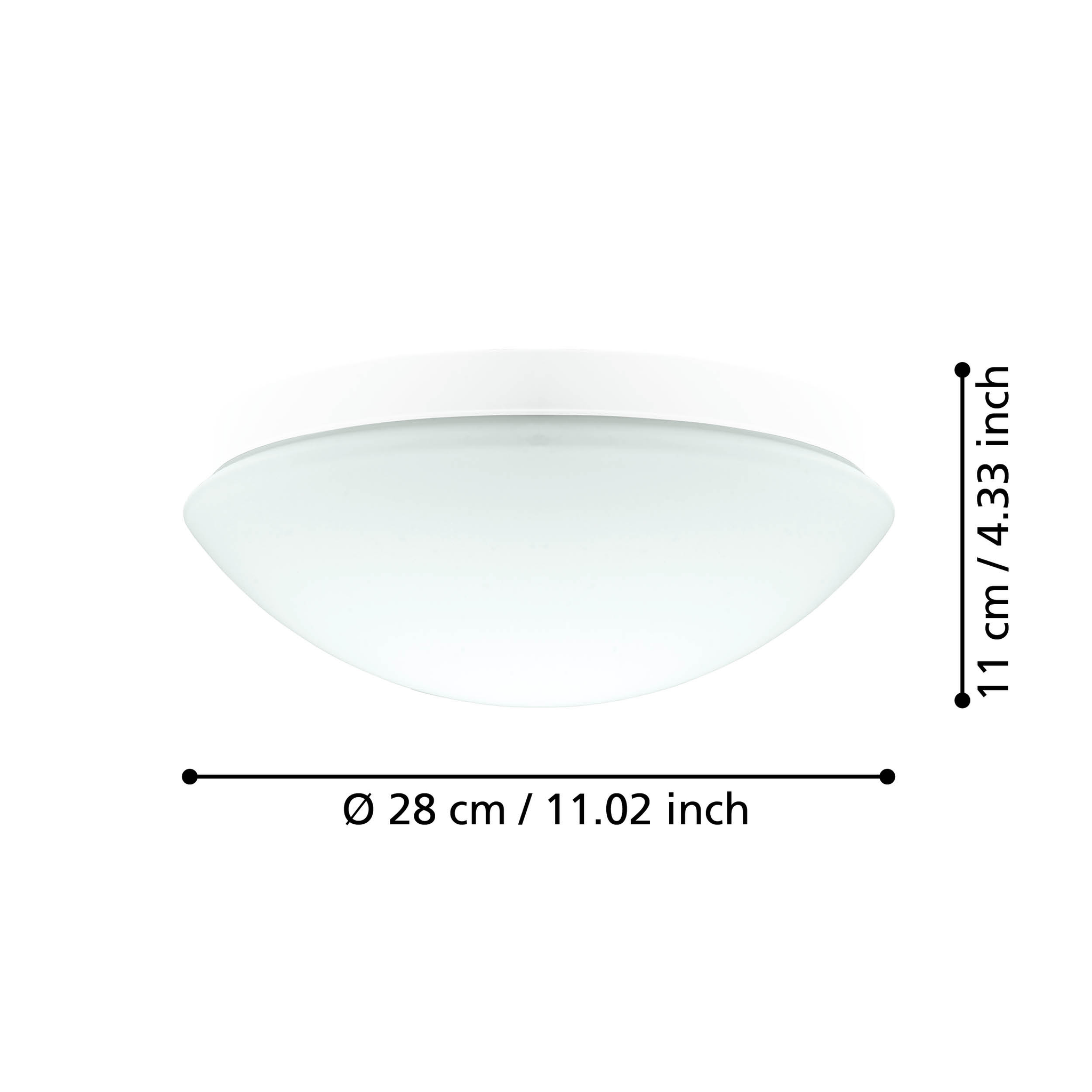 Aplica/Plafonieră BARI-M IP44 White 27.5CM Round EGLO led ceiling light