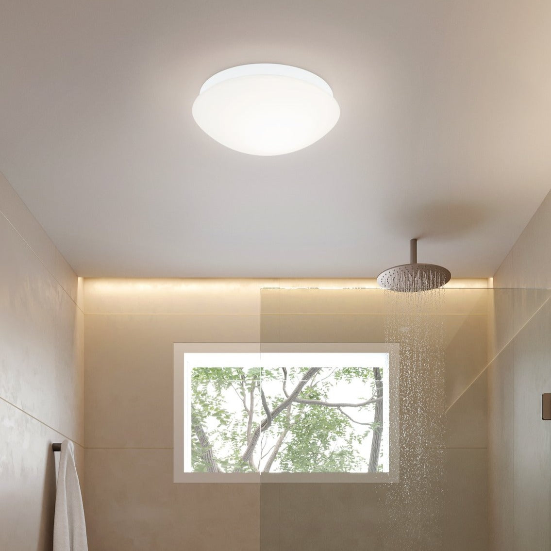 Aplica/Plafonieră BARI-M IP44 White 27.5CM Round EGLO led ceiling light