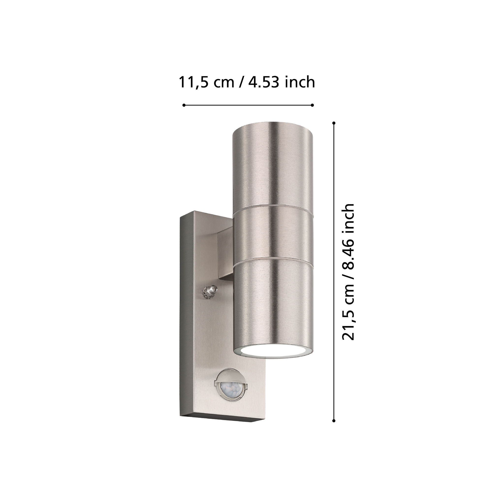 Aplica Exterior RIGA 5 Silver cu Senzor 21.5CM ARGINTIE / APLICA PERETE Wall Light Fixtures