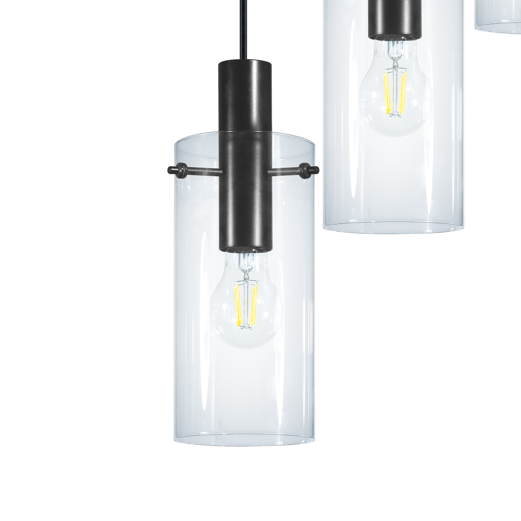 Lustra Suspendata MONTEFINO Black 150CM NEAGRA / ABAJUR / 150CM Chandeliers