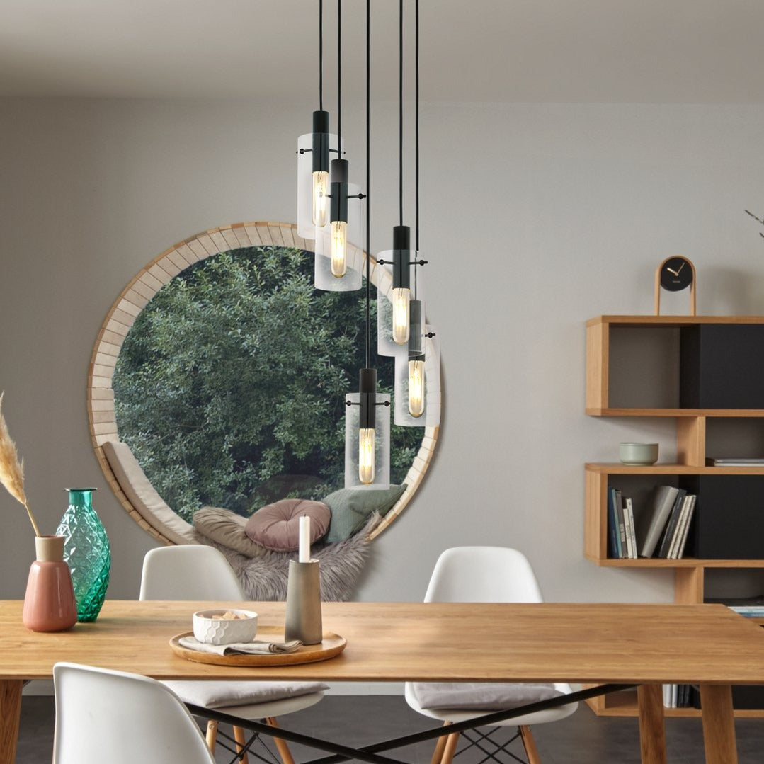 Lustra Suspendata MONTEFINO Black 150CM NEAGRA / ABAJUR / 150CM Chandeliers