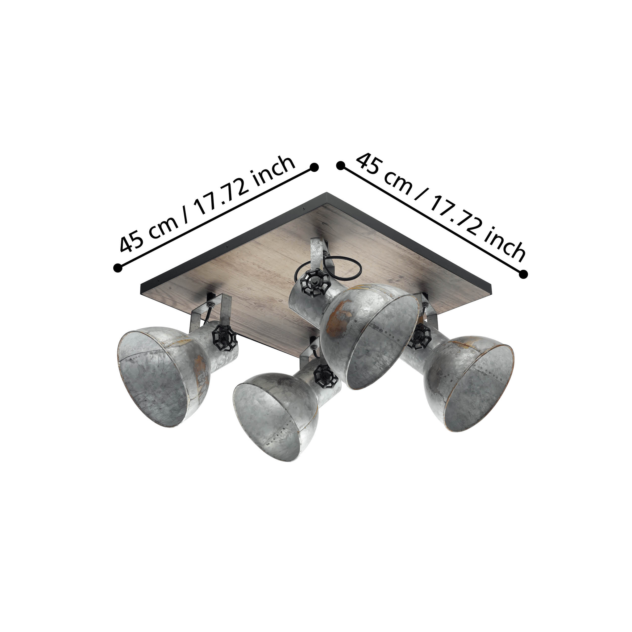 Lustra Vintage BARNSTAPLE cu 4 Spoturi 45CM VINTAGE SI RETRO DESIGN / 44.5CM Chandeliers