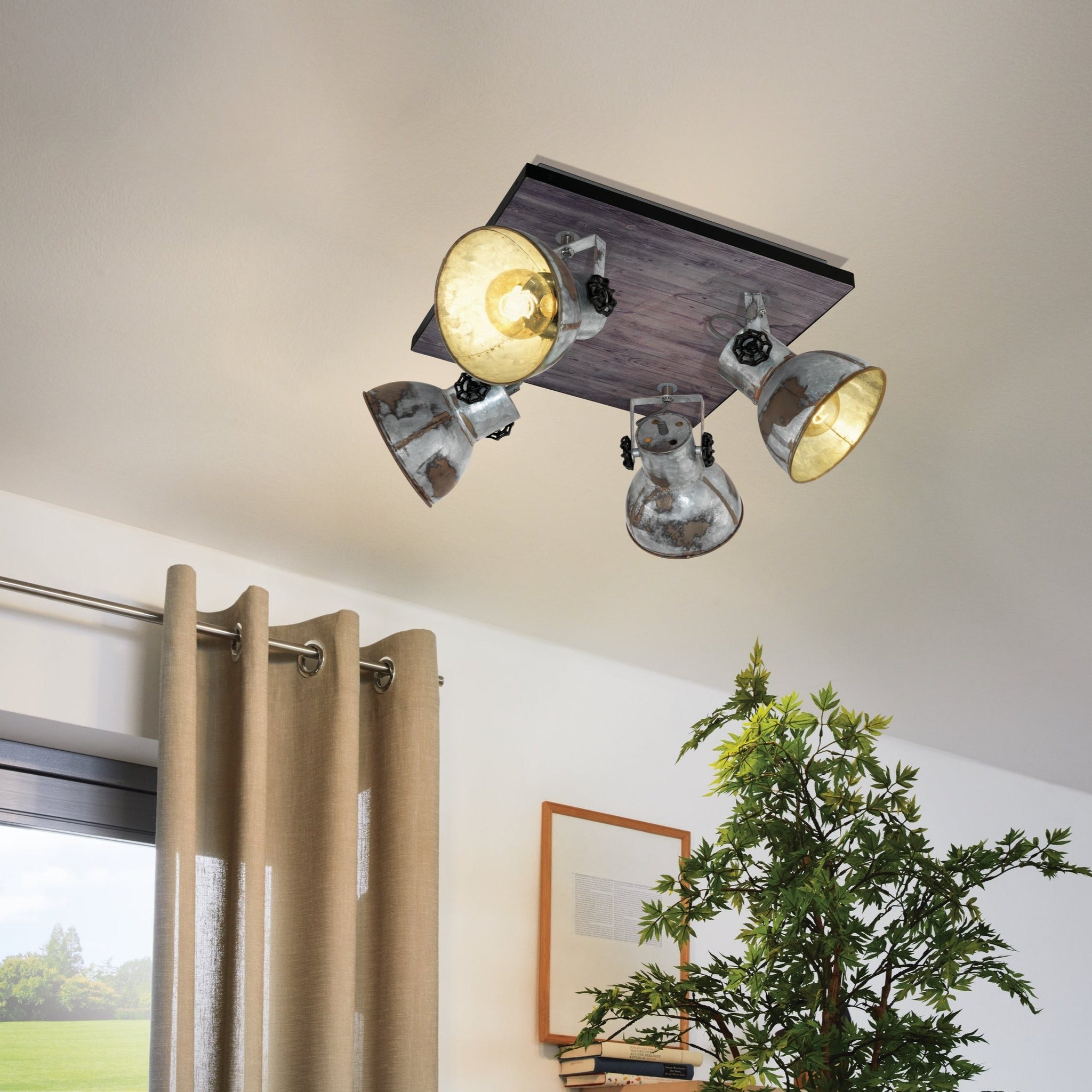 Lustra Vintage BARNSTAPLE cu 4 Spoturi 45CM VINTAGE SI RETRO DESIGN / 44.5CM Chandeliers