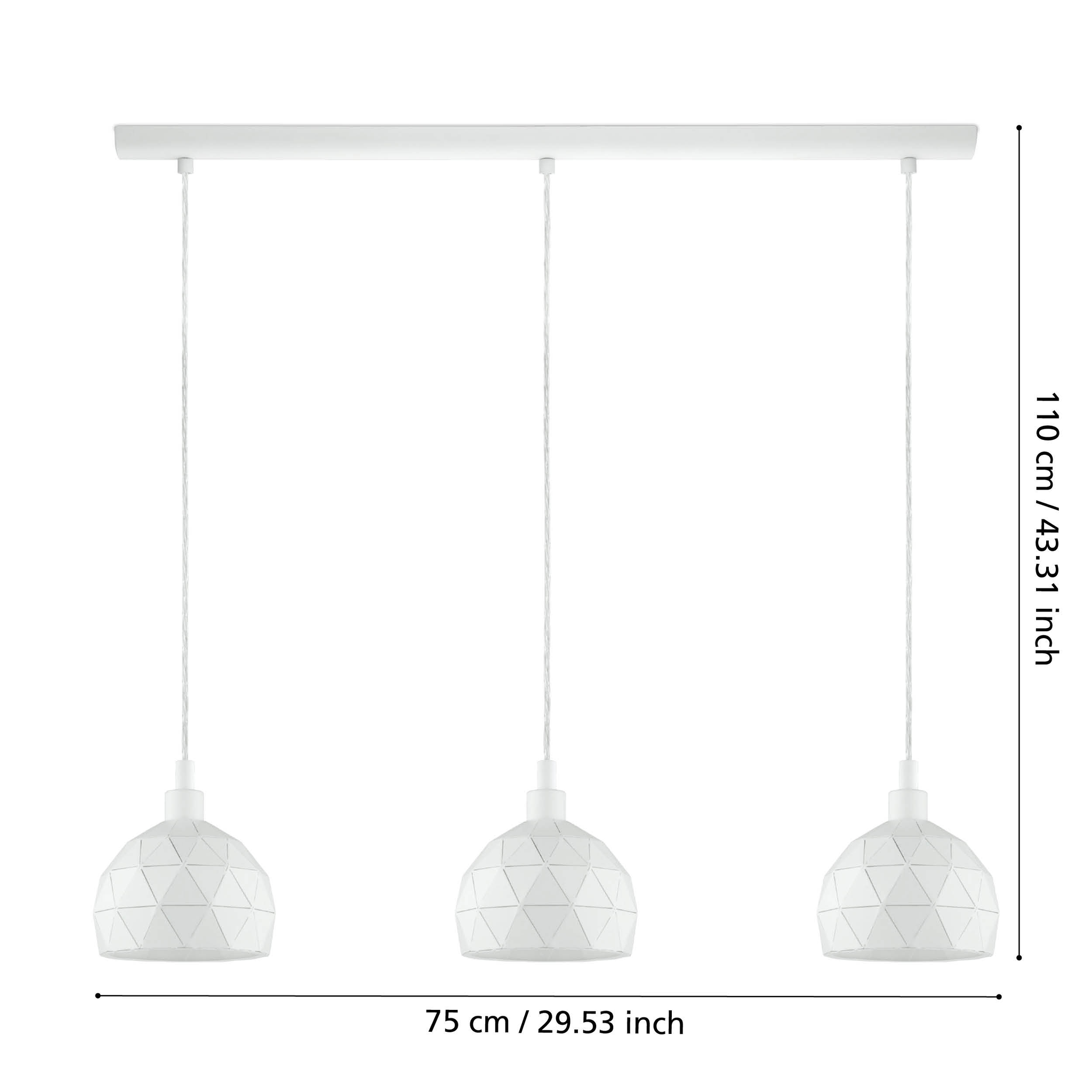 Lustra Suspendata ROCCAFORTE White 110CM ALBA / VINTAGE SI RETRO DESIGN / 110CM Chandeliers