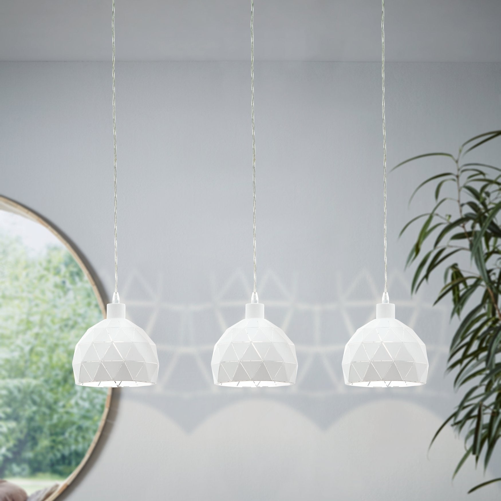 Lustra Suspendata ROCCAFORTE White 110CM ALBA / VINTAGE SI RETRO DESIGN / 110CM Chandeliers