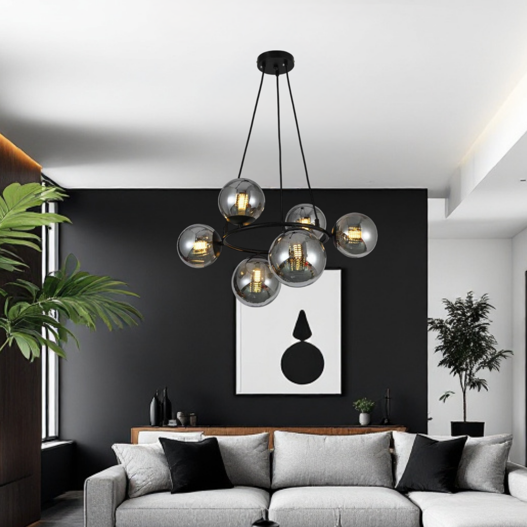 Lustra Abajur 6xE27 NovaLight - VP2413-6 NEAGRA / ABAJUR Chandeliers